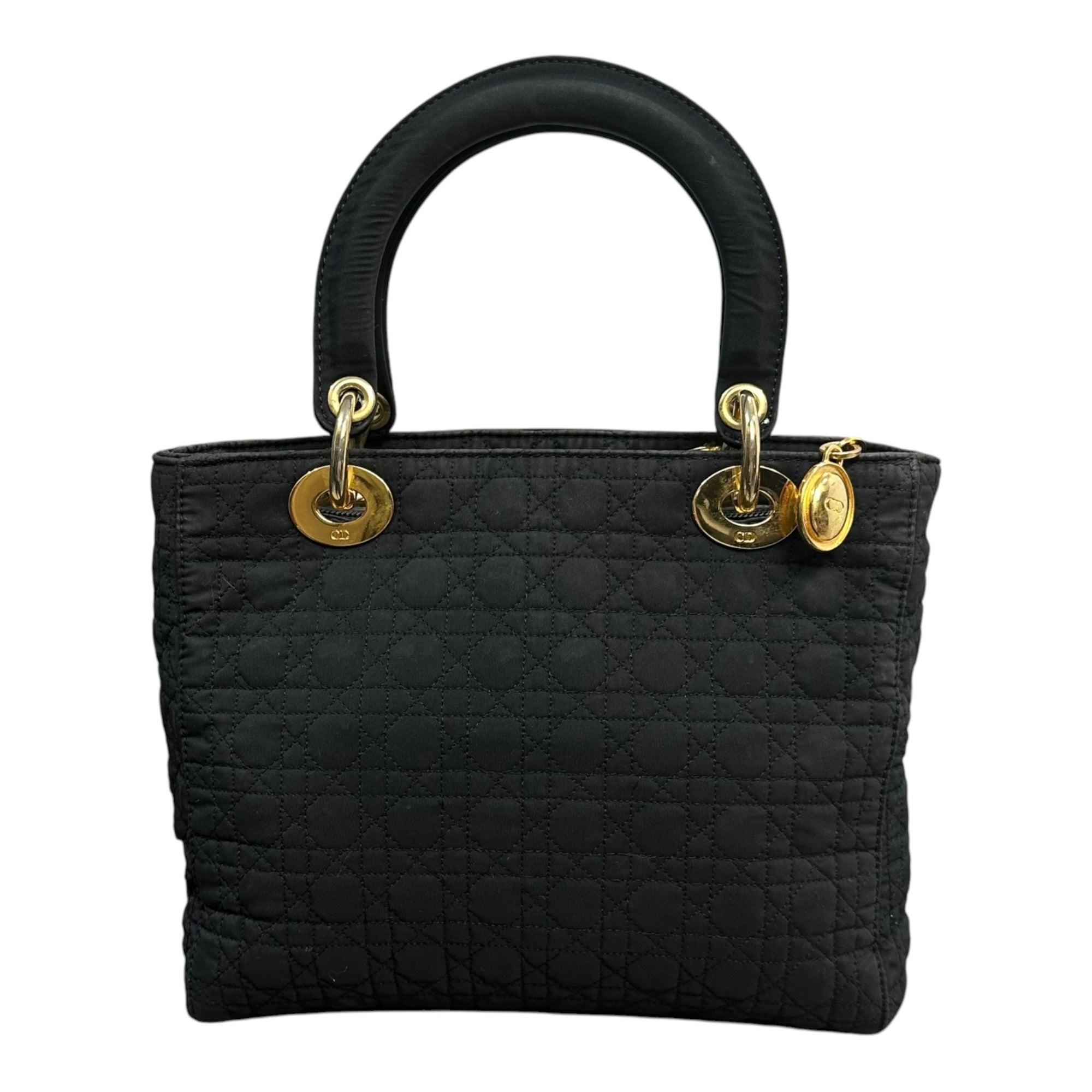 Christian Dior(クリスチャンディオール) Lady Dior Cannage Handbag レディディオール カナージュ ハンド バッグ ブラック キルティング