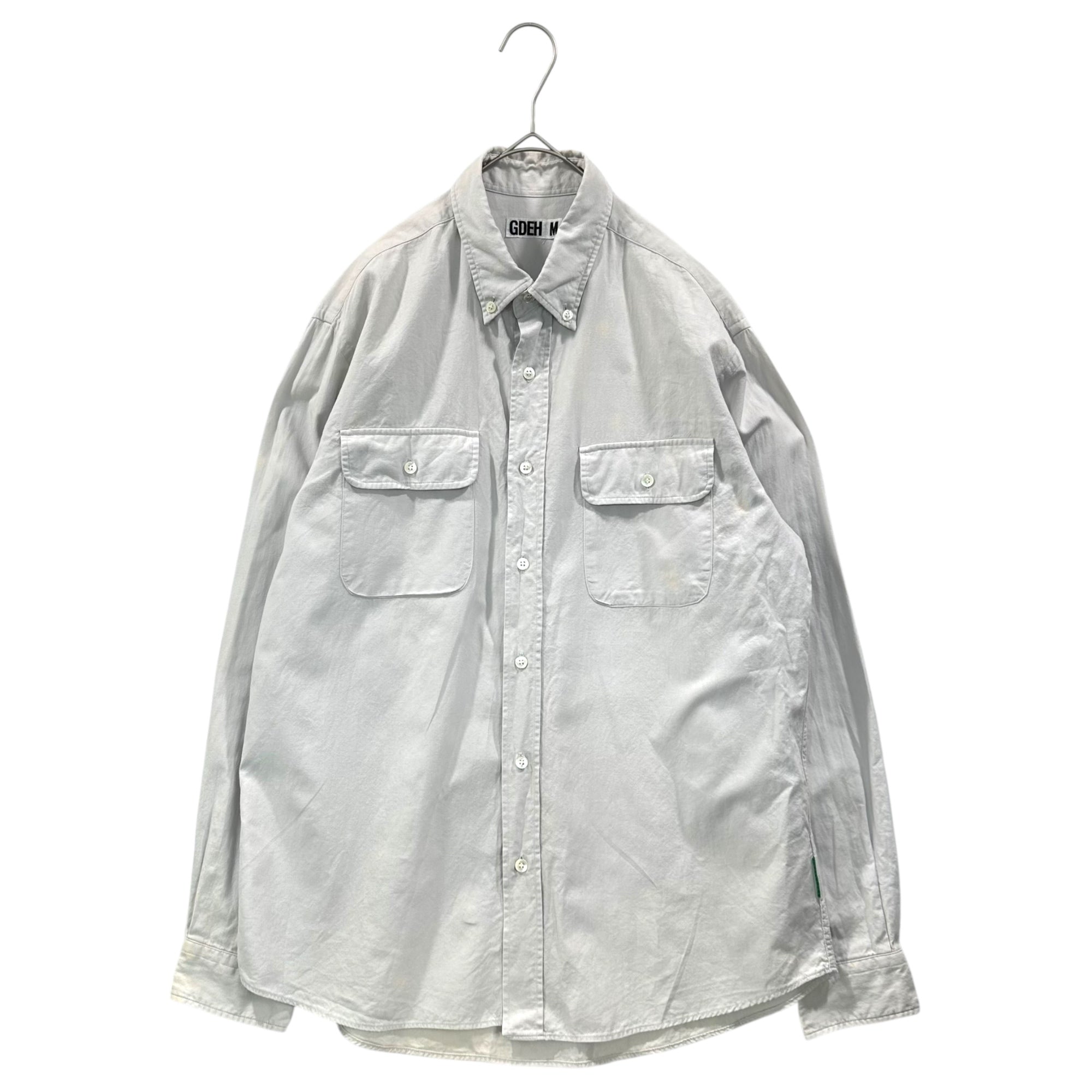 GOODENOUGH(グッドイナフ) 00's Flap Pocket Cotton Button-Down Shirt フラップポケット コットン ボタンダウン シャツ M グレー