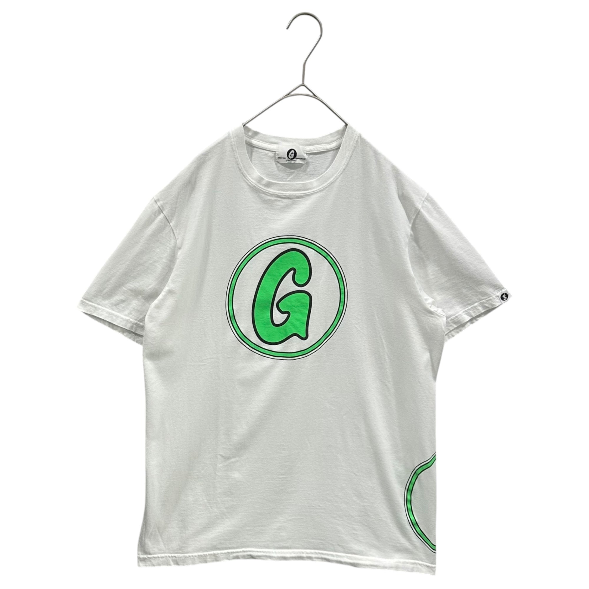 GOODENOUGH(グッドイナフ) 2015's Circle G S/S T-Shirt サークル G 半袖 Tシャツ 表記消(M程度) ホワイト×ライムグリーン