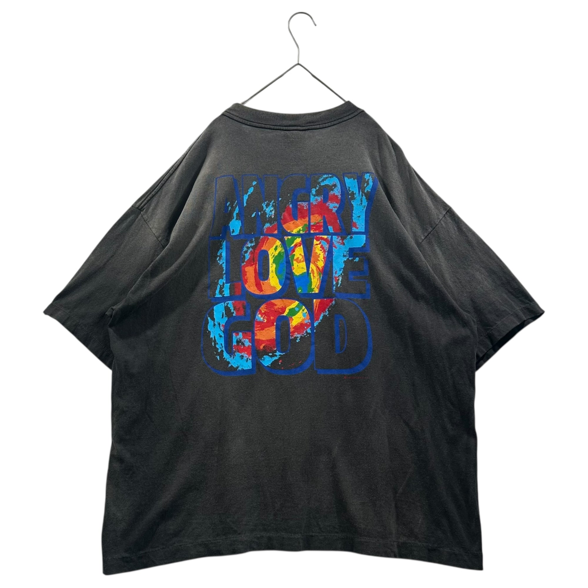 SAINT MICHAEL(セントマイケル) 24AW CP_SS TEE/ANGRY LV GD ヴィンテージ加工 Tシャツ SM-YS1-0000-C05 XXL ブラック Cactus Plant Flea Market