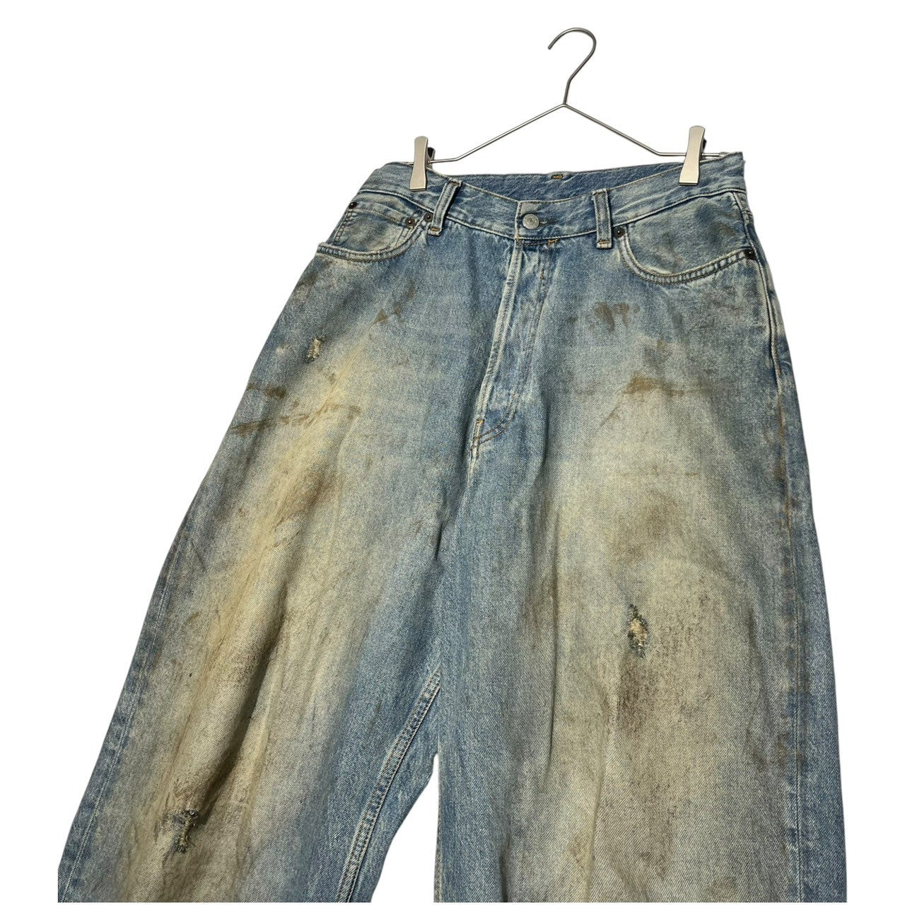 Acne Studios(アクネストゥディオズ) Super Baggy Fit Jean ヴィンテージ加工 スーパーバギーフィットジーンズ ワイドシルエットデニムパンツ FN-UX-5PKT000078 28 ライトインディゴ