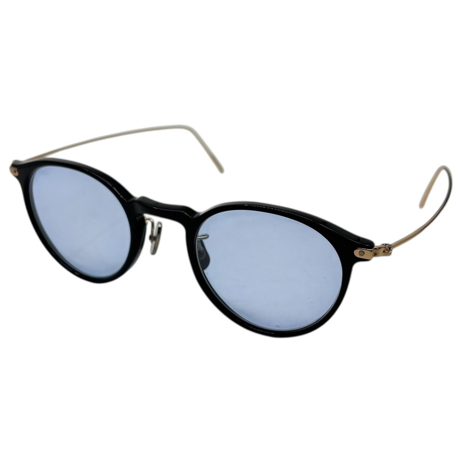 EYEVAN7285(アイヴァン7285) 411 Boston sunglasses - blue lenses ボストン サングラス ブルーレンズ 46 □ 22-145 ブラック×シルバー 1002 ケース付