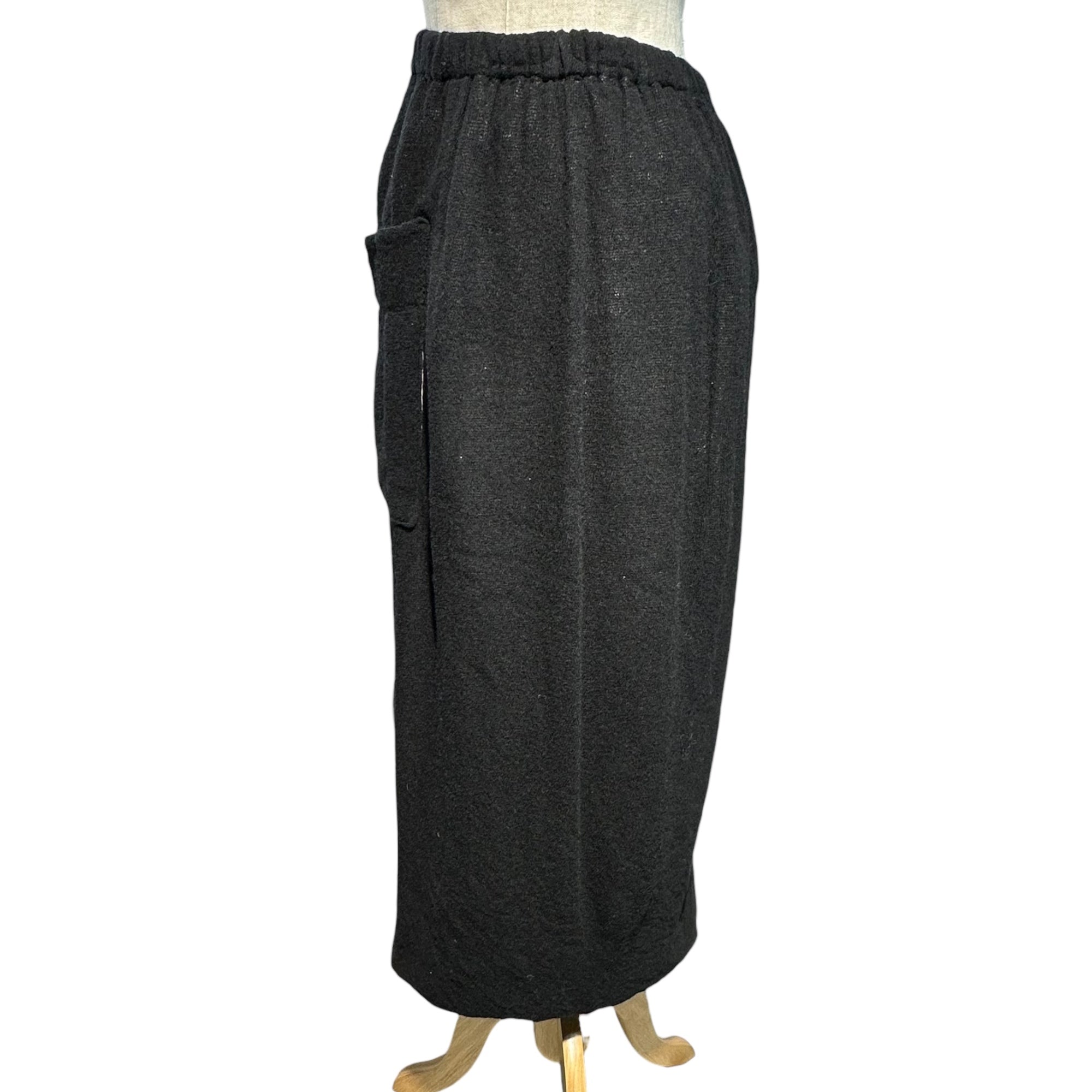 HAI SPORTING GEAR ISSEY MIYAKE(ハイスポルティングギア イッセイミヤケ) Vintage Knit Slit Long Skirt ヴィンテージ ニット スリット ロング スカート A-110 955548 FREE ブラック
