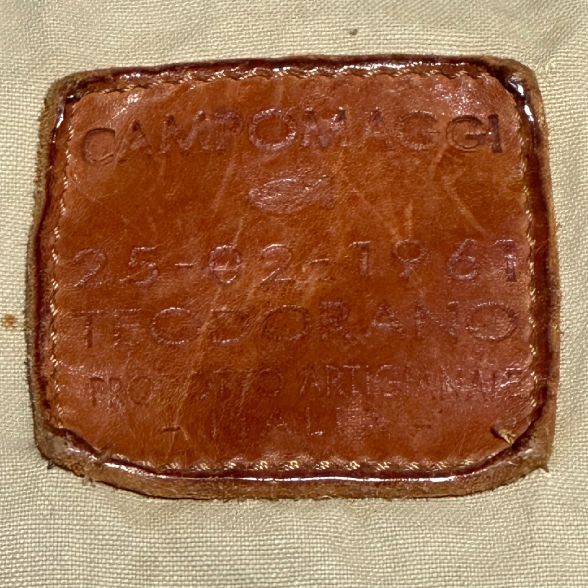 CAMPOMAGGI(カンポマッジ) 2WAYキャンバスショルダーバッグ ベージュ×ブラウン