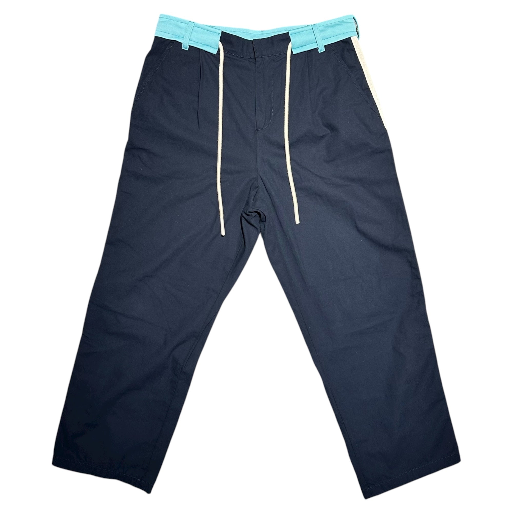 PALM ANGELS(パームエンジェルス) Sideline Straight Slacks サイドライン ストレート スラックス PMCA112S23FAB001 52(XXL程度) ネイビー