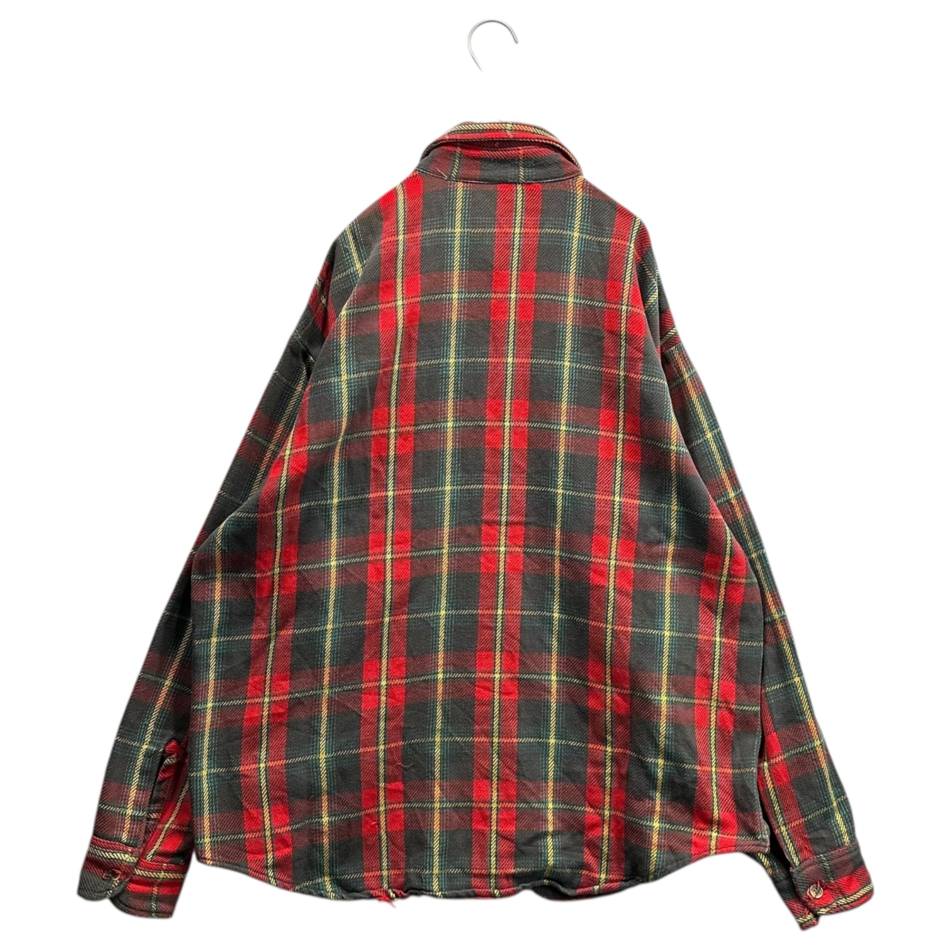 BIG MAC(ビッグマック) 70's FLANNEL CHECK SHIRT フランネル チェック シャツ L レッド×イエロー 70年代 ヴィンテージ ネルシャツ
