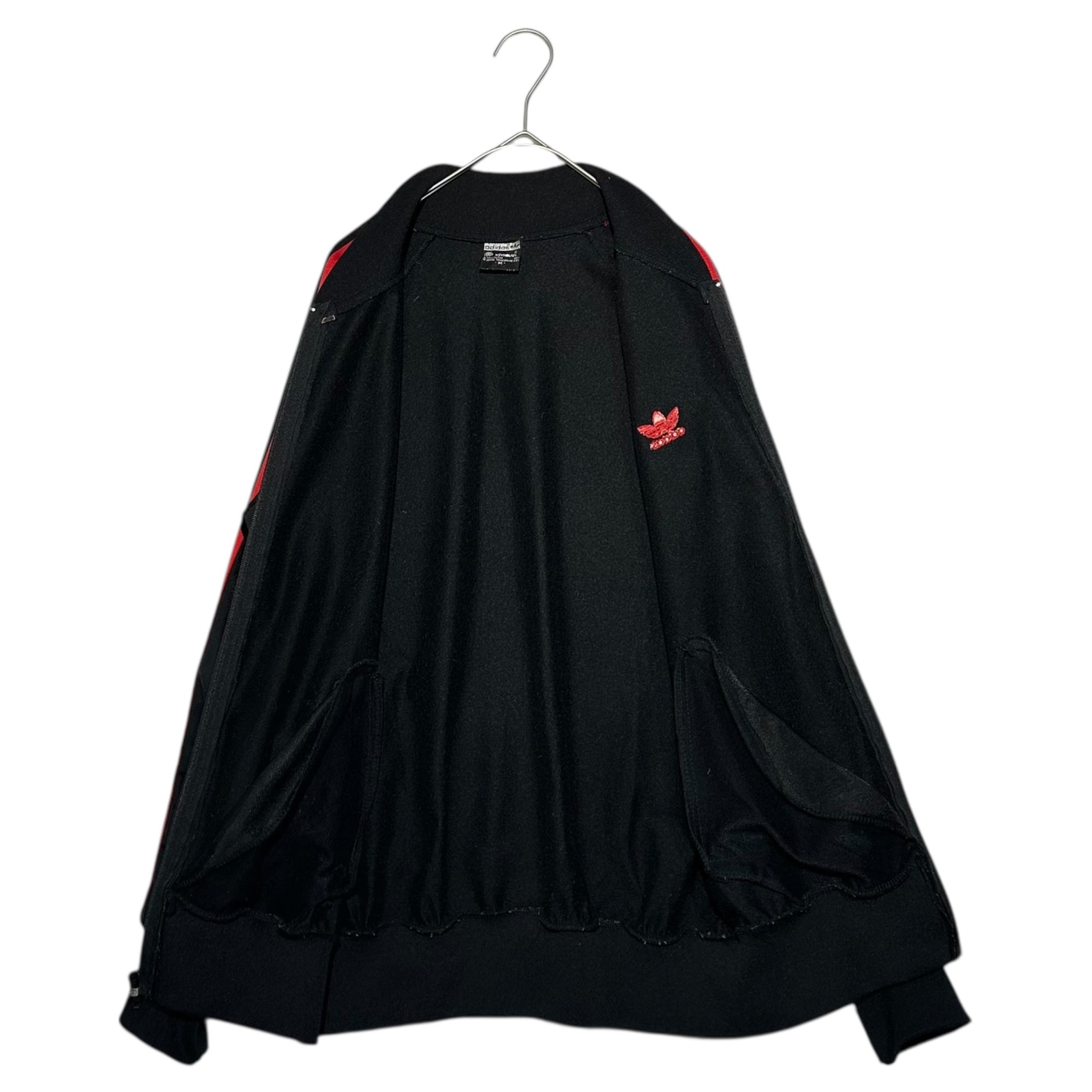 adidas(アディダス) 80~90's ATP 3 Line Jersey Track Jacket 3本ライン ジャージ トラック ジャケット M ブラック×レッド 生産国表記無し(フランス、USA以外の製造)
