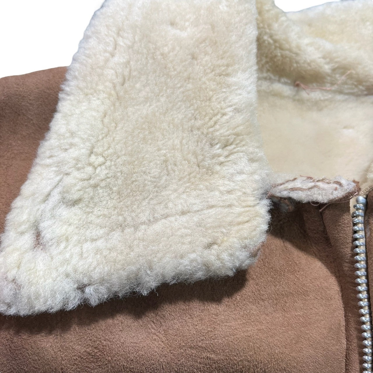 VINTAGE(ヴィンテージ) 80~90's genuine shearling jacket ムートンジャケット ヴィンテージ ベージュ×アイボリー