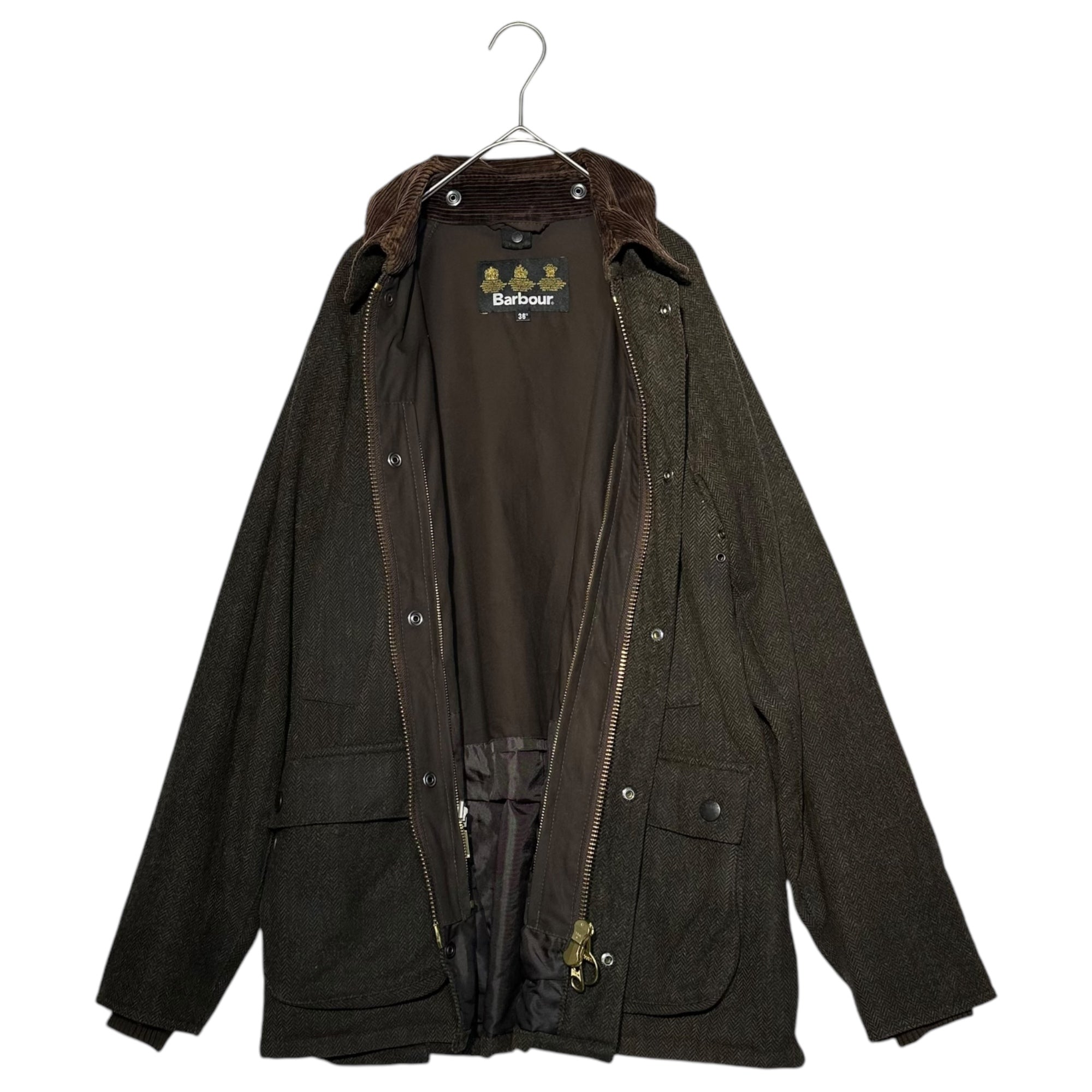 Barbour(バブアー) BEDALE SL ビデイル ワックス ツイード ジャケット 1402203 36(S程度) ブラウン オイルド