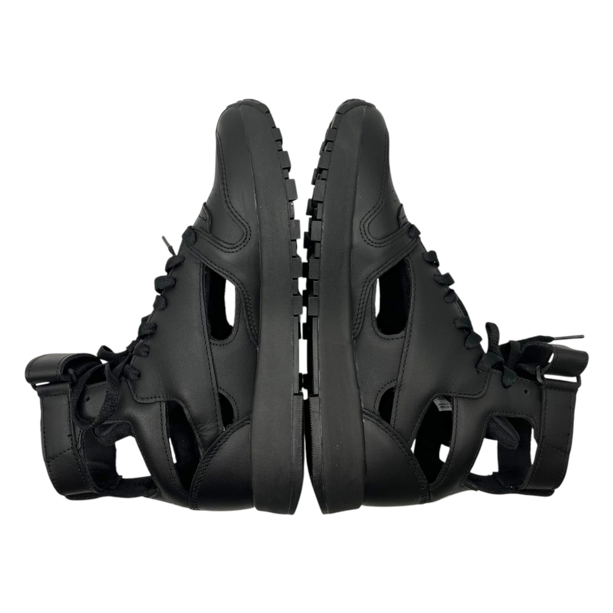 MAISON MARGIELA × REEBOK(メゾンマルジェラ × リーボック) CLASSIC LEATHER TABI HIGH "BLACK" クラシックレザー 足袋 ハイ スニーカー サンダル GX5041 24.0cm ブラック 箱付