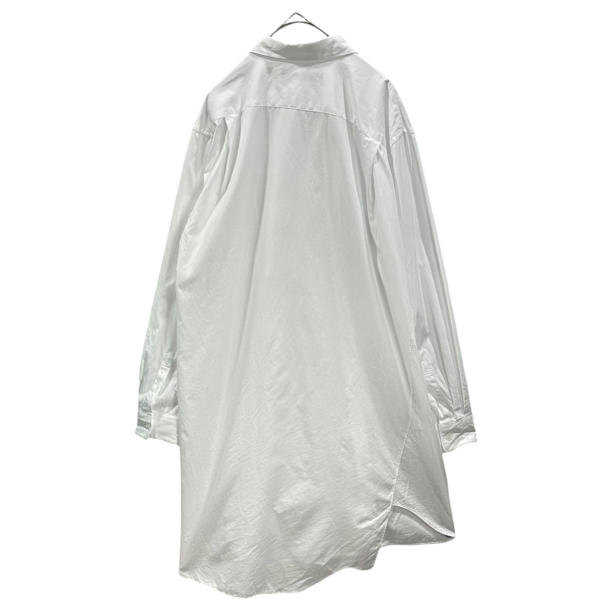 BLACK COMME des GARCONS(ブラックコムデギャルソン) 2022SS Twisted Asymmetrical L/S Long Shirt 捻じれ 変形 長袖 ロング シャツ 1I-B005 M ホワイト AD2021