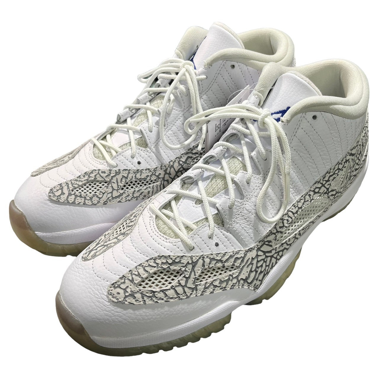 NIKE(ナイキ) AIR JORDAN 11 RETRO LOW COBALT エア ジョーダン 11 レトロ ロー コバルト (2015) 306008-102 31.5cm ホワイト×セメント グレー ローカット スニーカー