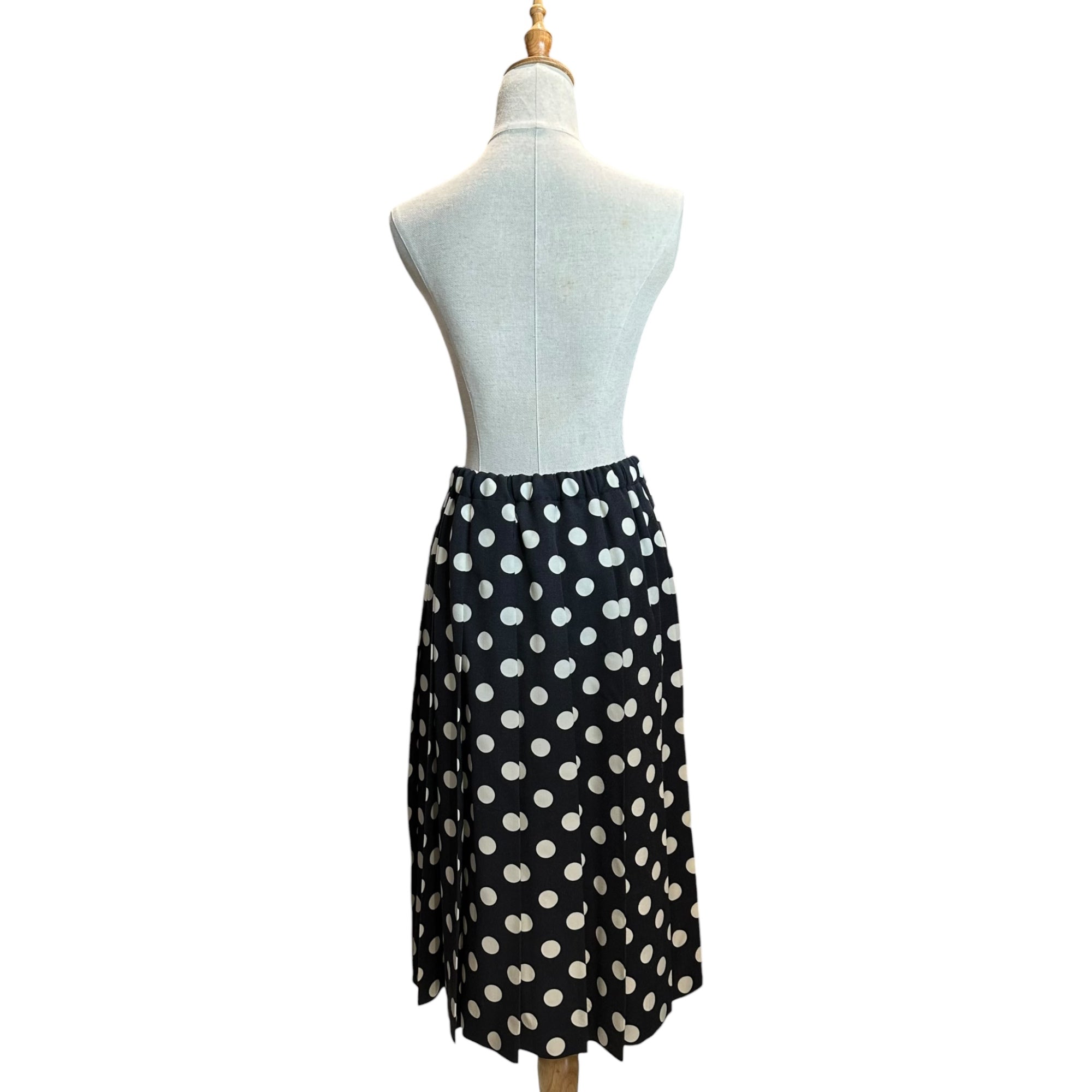 tricot COMME des GARCONS(トリココムデギャルソン) 13SS Polka Dot Wool Pleated Skirt ドット ウール プリーツ スカート TK-S204 FREE ブラック×オフホワイト AD2012