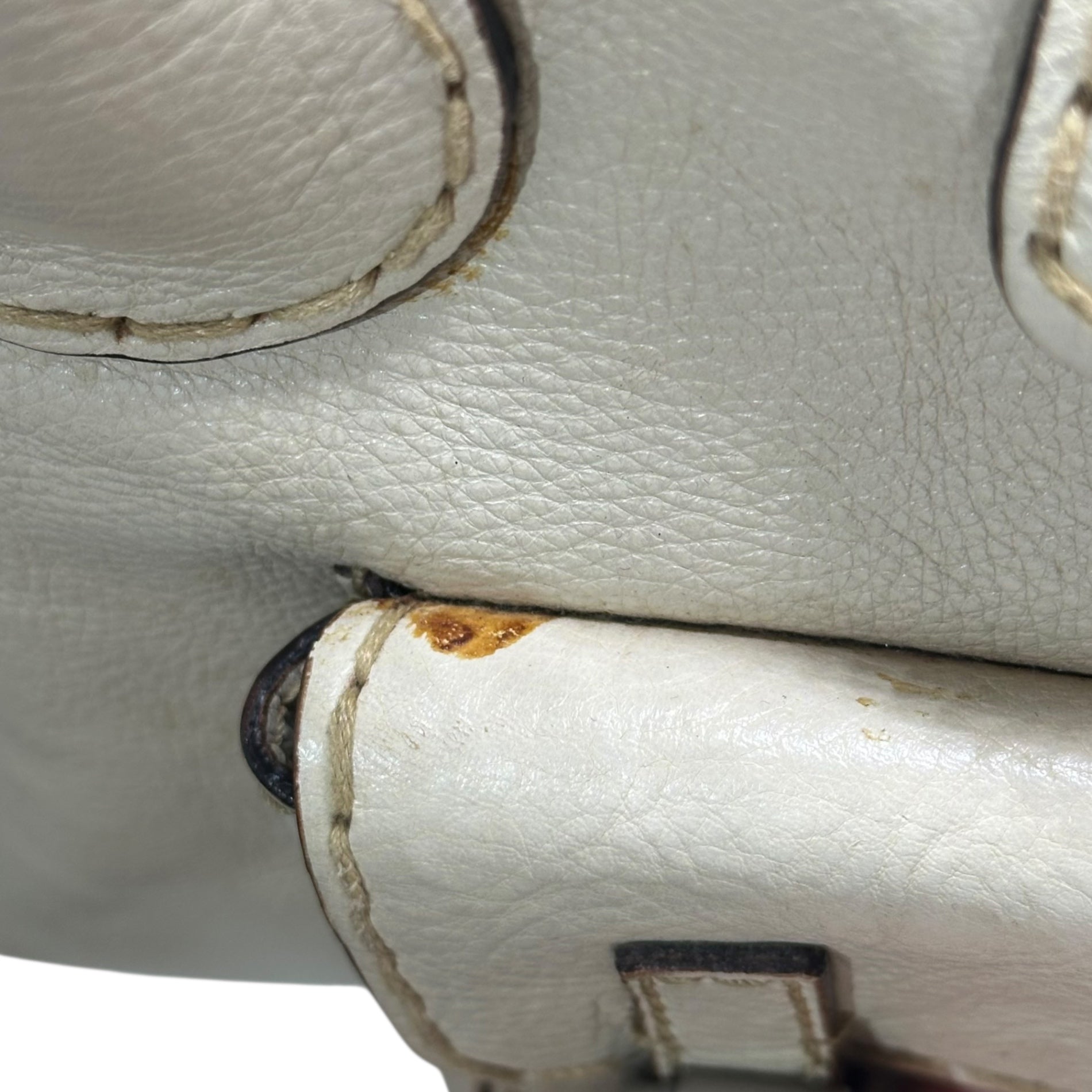 CHLOE(クロエ) EDITH エディス ステッチ レザー ハンド バッグ アイボリー