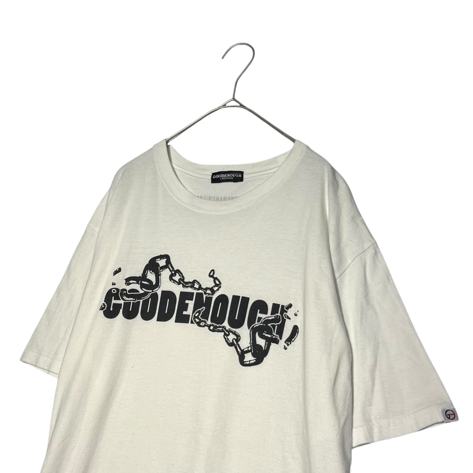 GOODENOUGH(グッドイナフ) chain logo print T-shirt チェーン ロゴ プリント Tシャツ 復刻 4 ホワイト