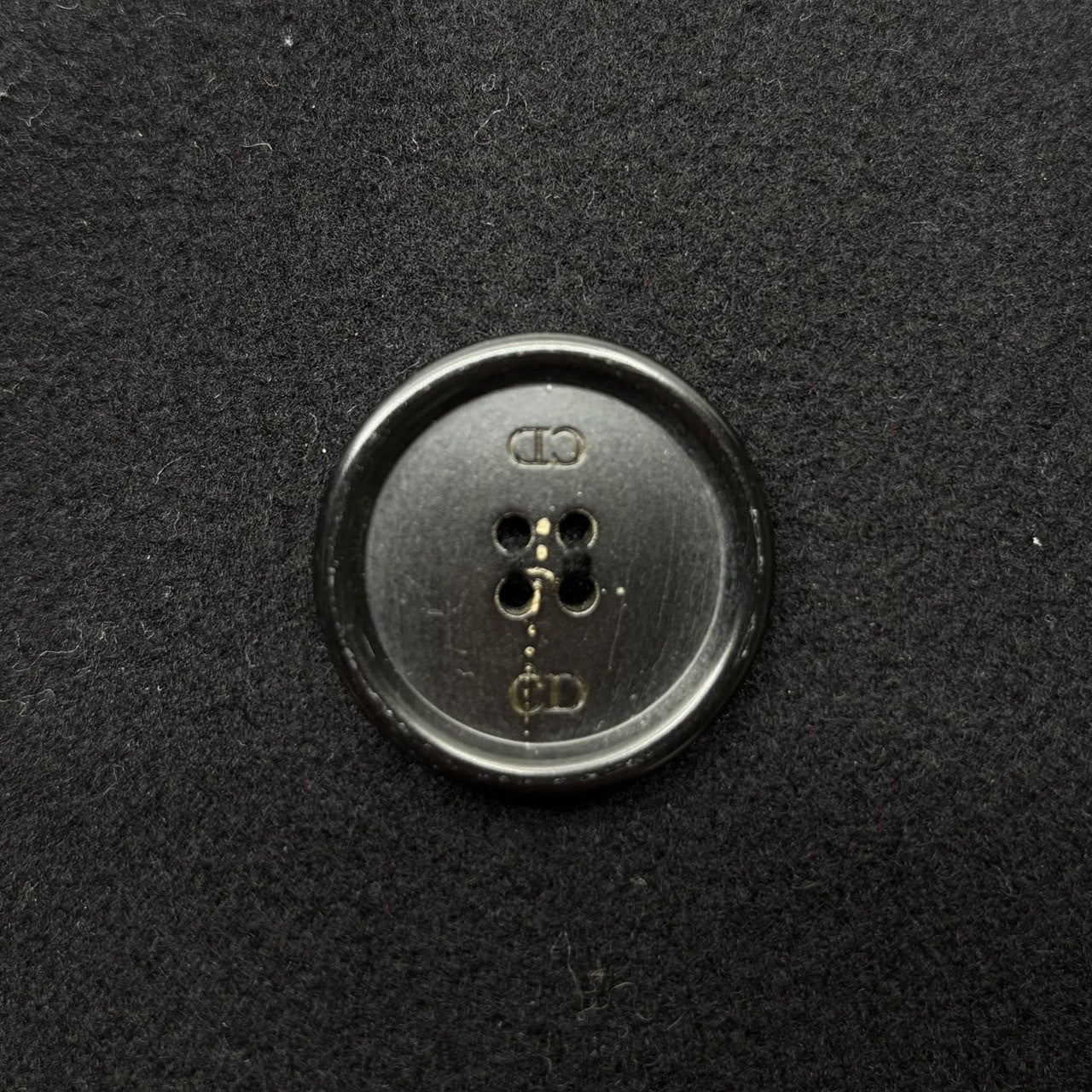 Dior HOMME(ディオールオム) 06AW Short-length melton double chester coat ショート レングス メルトン ダブル チェスター コート 6HH1048405 44(S) ブラック These Grey Days期 エディ・スリマン期