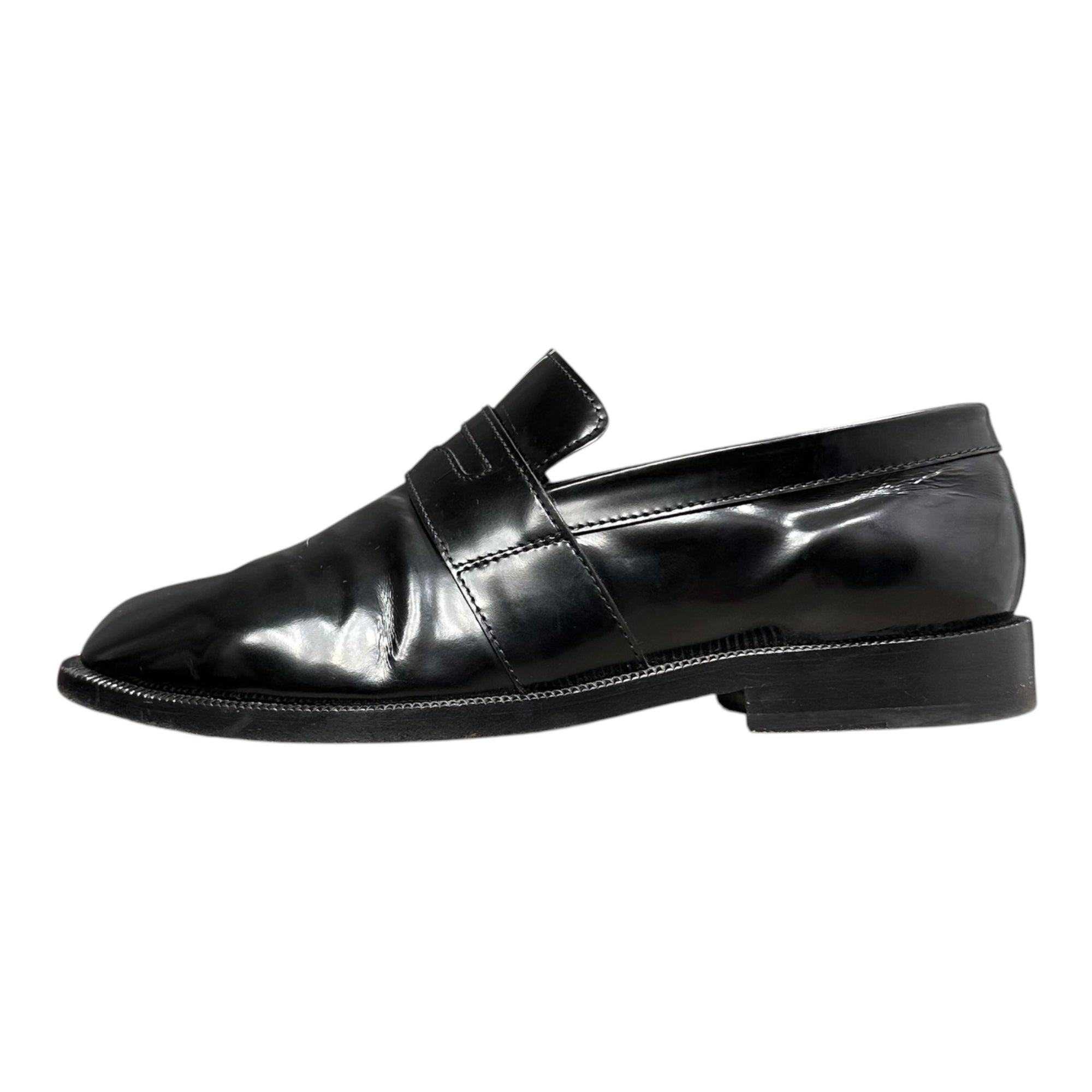 MAISON MARGIELA(メゾンマルジェラ) TABI COIN LOAFER - High-Shine Leather 足袋 ローファーハイシャイン レザー 38(24cm程度) ブラック タビ
