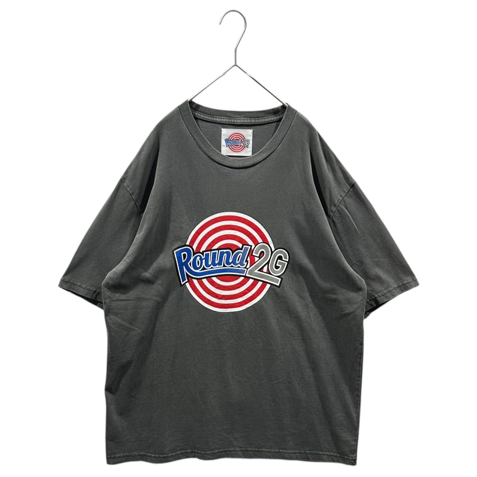 ROUND TWO×2G (ラウンドツー×2G) 2021SS LOGO TEE ロゴ 半袖 Tシャツ 212-75240 M グレー×レッド×ブルー ショーンウェザースプーン デザイン