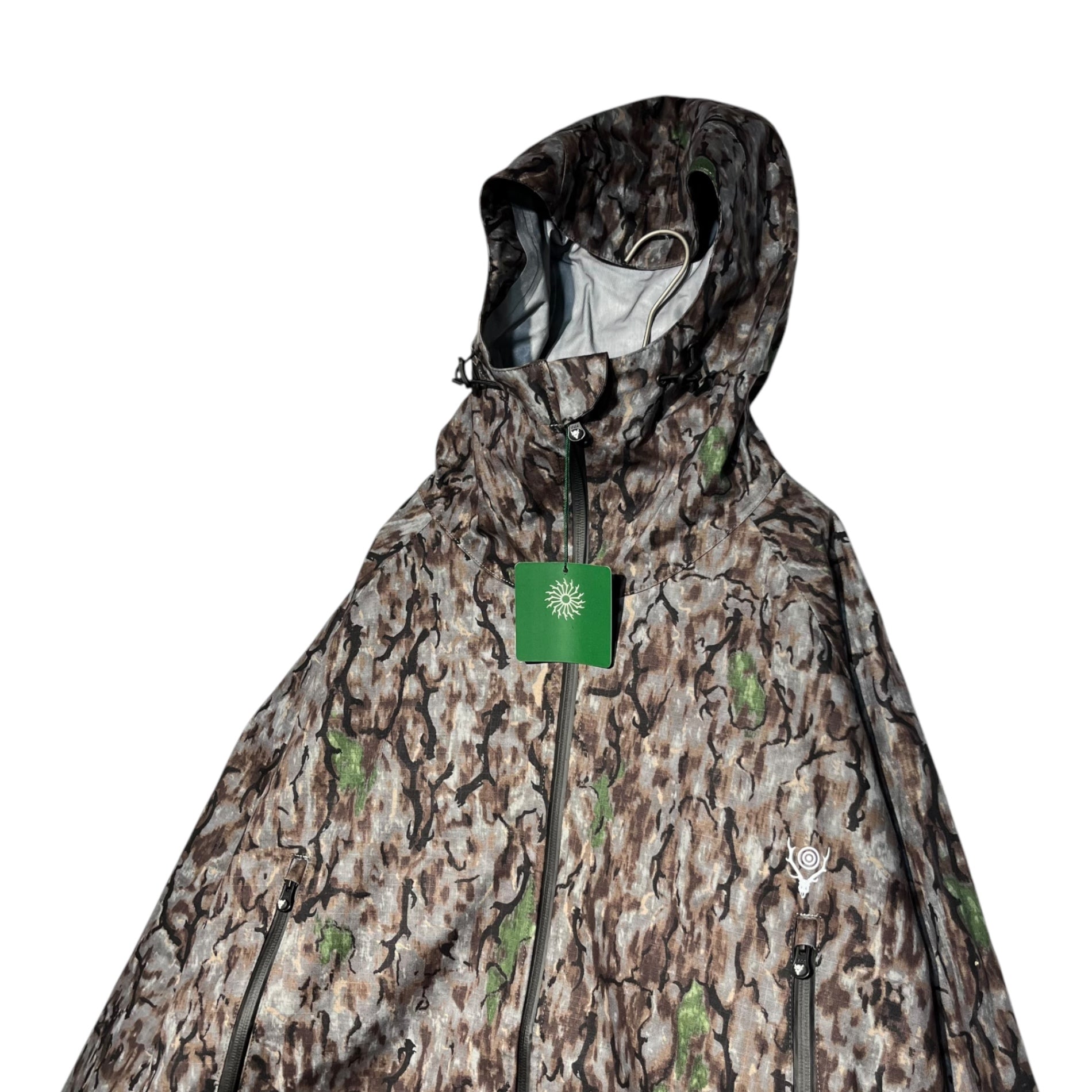 South2 West8 S2W8(サウス2ウエスト8) WEATHER EFFECT JACKET ウェザー エフェクト ジャケット J0740 L ブラウン×グレー ウッドカモ ツリーカモ カモフラ マウンテンパーカー