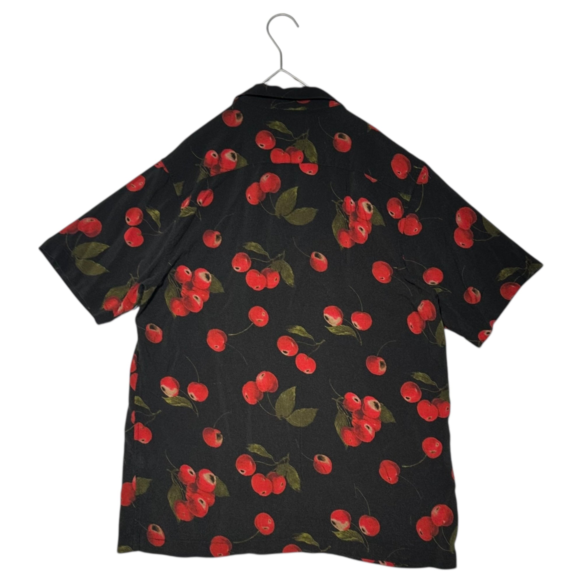SUPREME(シュプリーム) 19SS cherry rayon shirt チェリー レーヨン シャツ 開襟 M ブラック×レッド