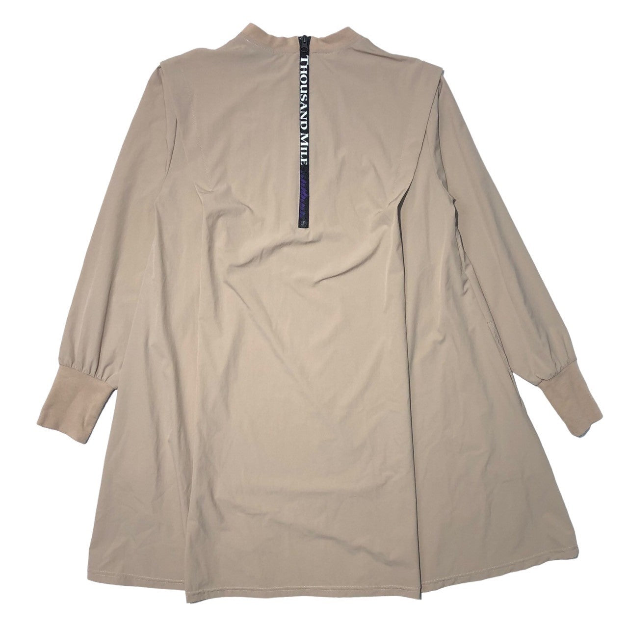 THOUSAND MILE(サウザンドマイル) nylon back zip onepiece ナイロン バックジップ ワンピース FREE ベージュ フリークスストア等取扱