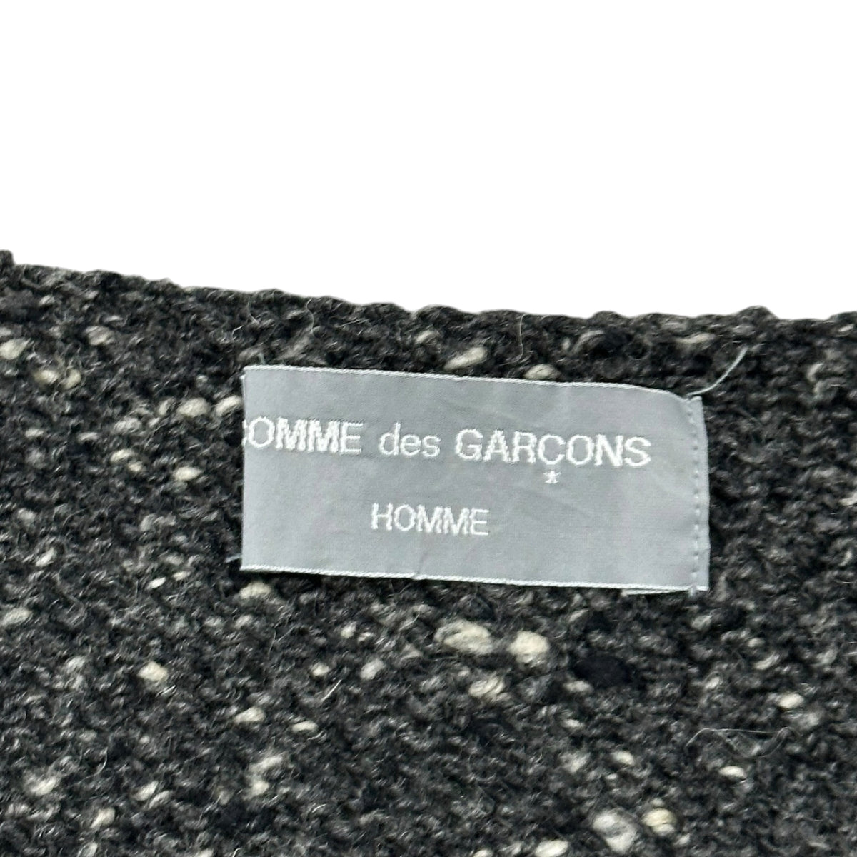 COMME des GARCONS HOMME(コムデギャルソンオム) 1997AW Checked zip-up knit cardigan ブロック チェック ジップ ニット カーディガン 表記無(FREE) オレンジ×グレー×ブラック 90's 90年代 ウール 田中オム