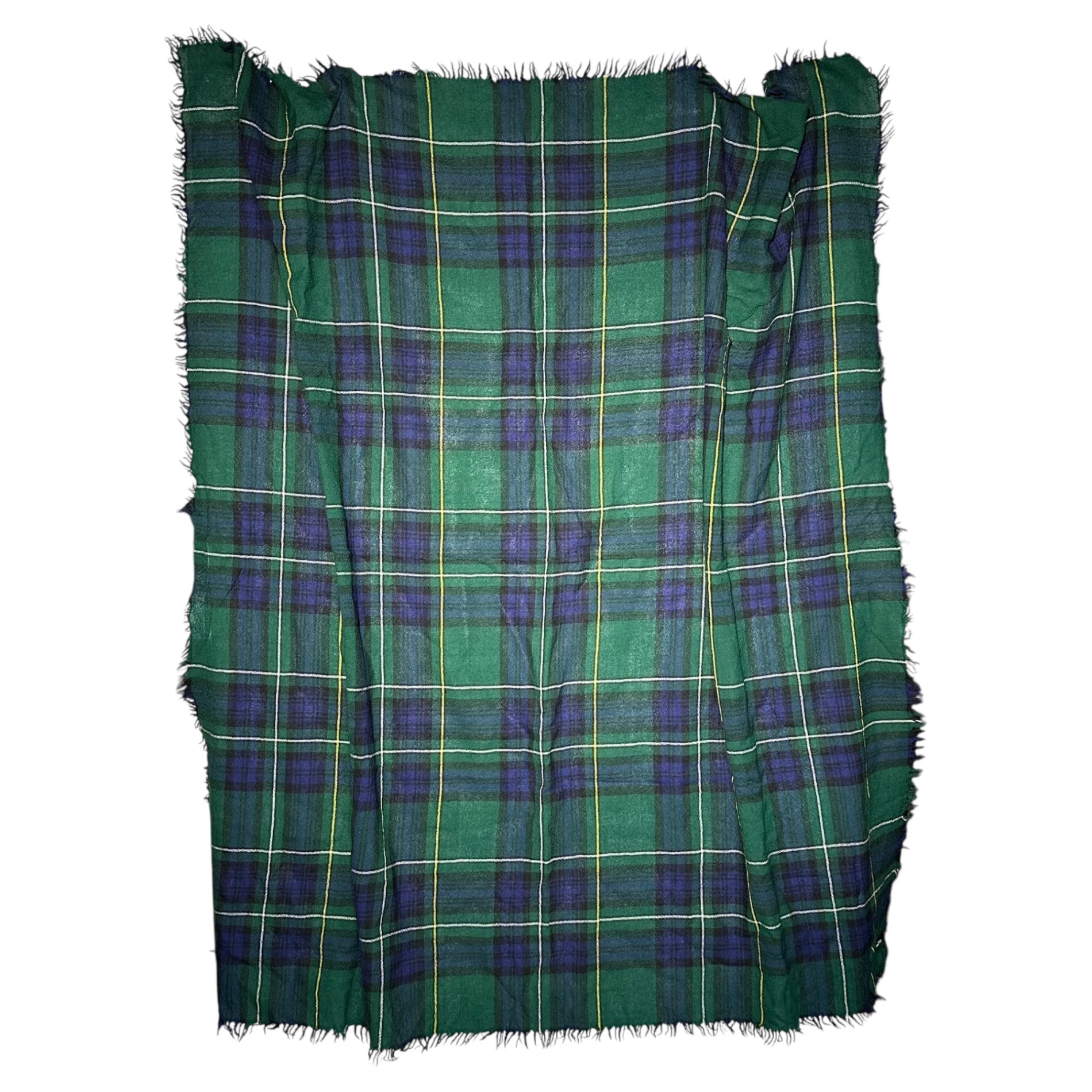 tricot COMME des GARCONS(トリココムデギャルソン) Vintage Check Stole ヴィンテージ チェック ストール グリーン×ネイビー