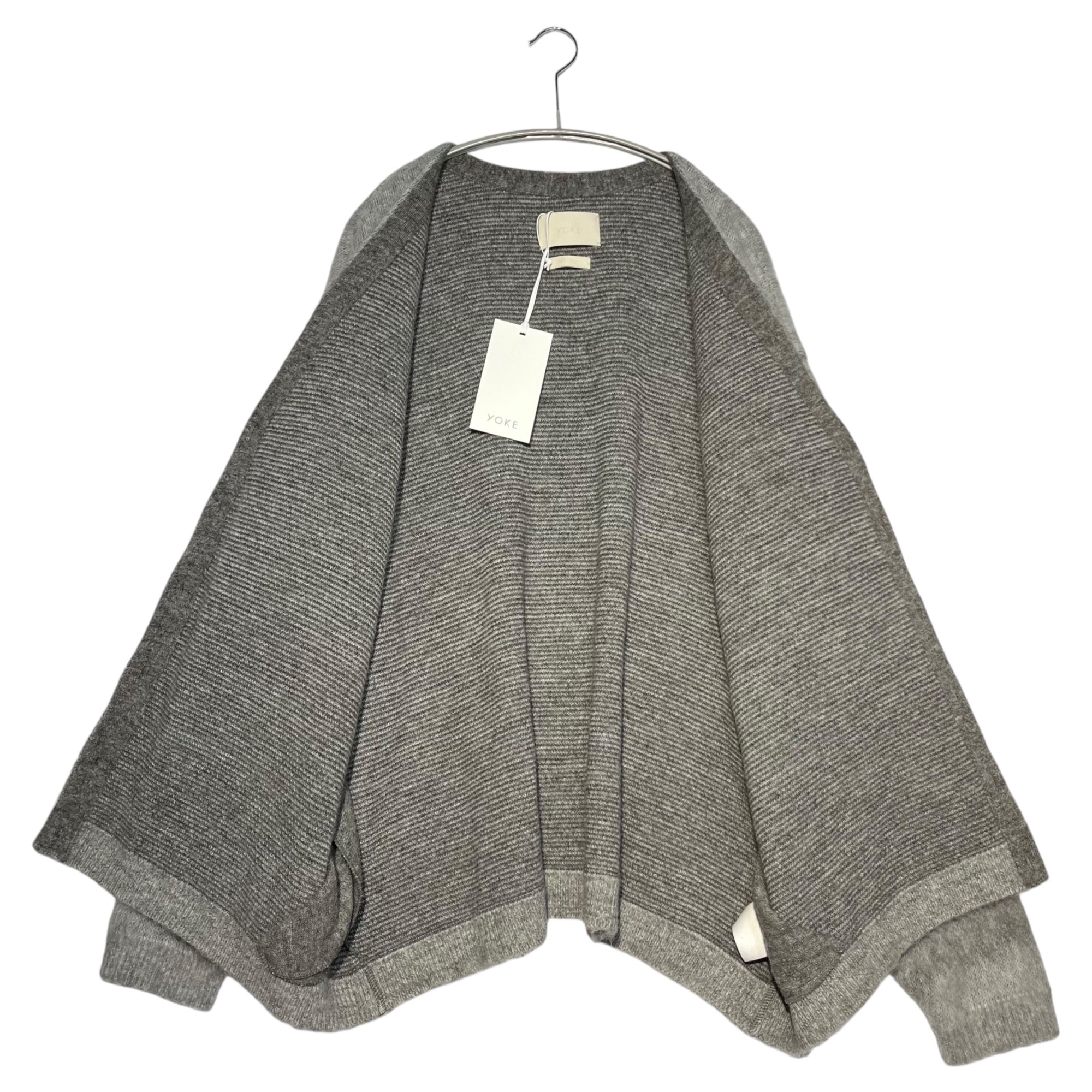 YOKE(ヨーク) 23SS GRADATION JACQUARD CARDIGAN グラデーション ジャガード カーディガン YK23SS0492S-WM 2(M程度) グレー ニット アルパカ 別注