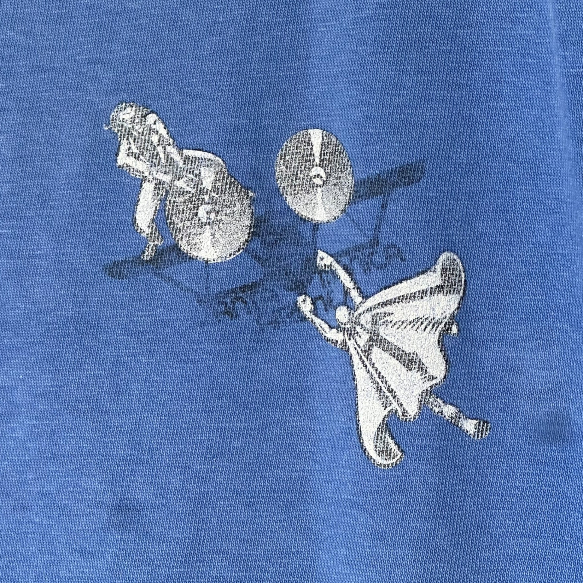 SANTA CRUZ(サンタクルーズ) 80's USA made "JIM THIEBAUD" T-Shirt ジム ティボー Tシャツ L ブルー 80年代 ヴィンテージ オールドスケート
