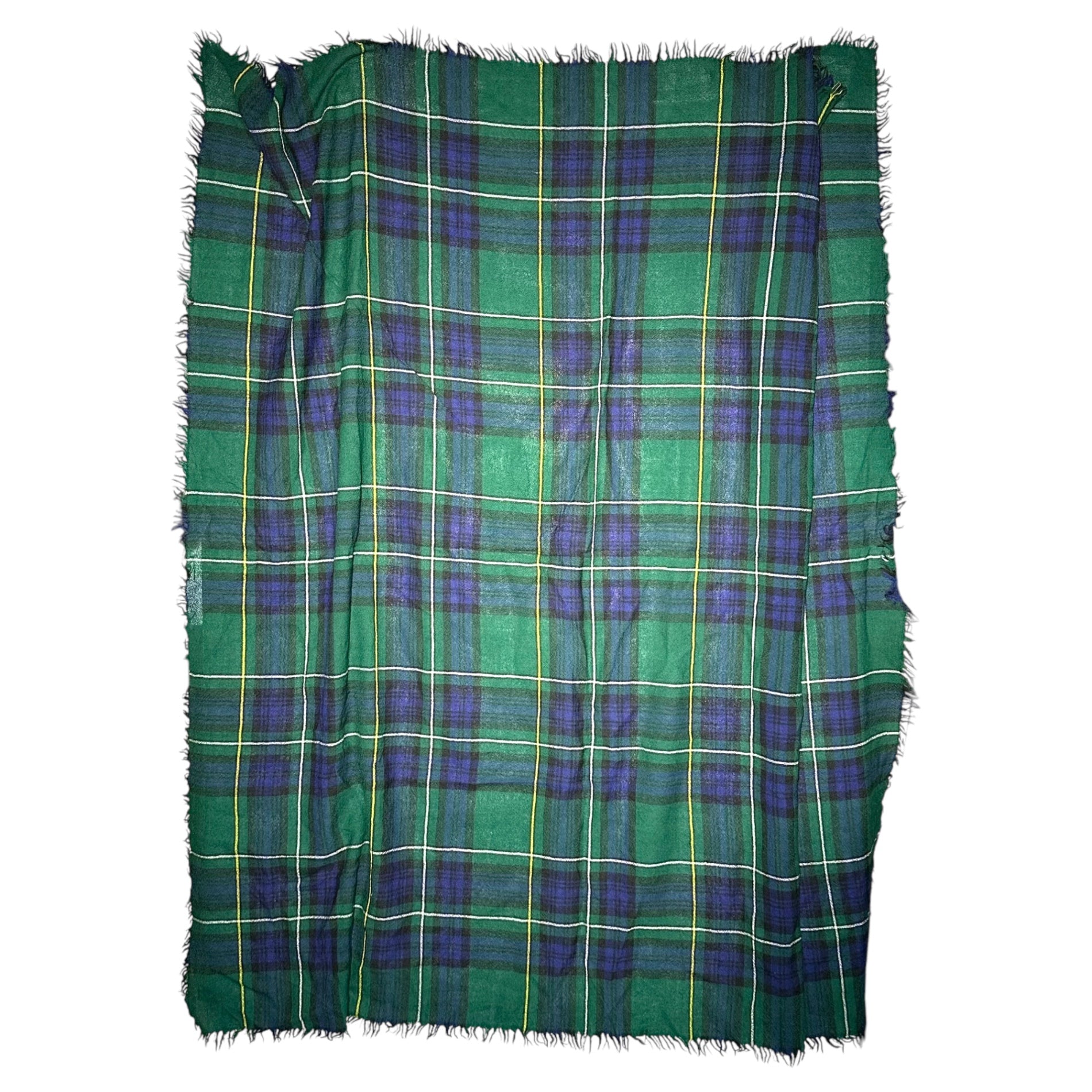 tricot COMME des GARCONS(トリココムデギャルソン) Vintage Check Stole ヴィンテージ チェック ストール グリーン×ネイビー