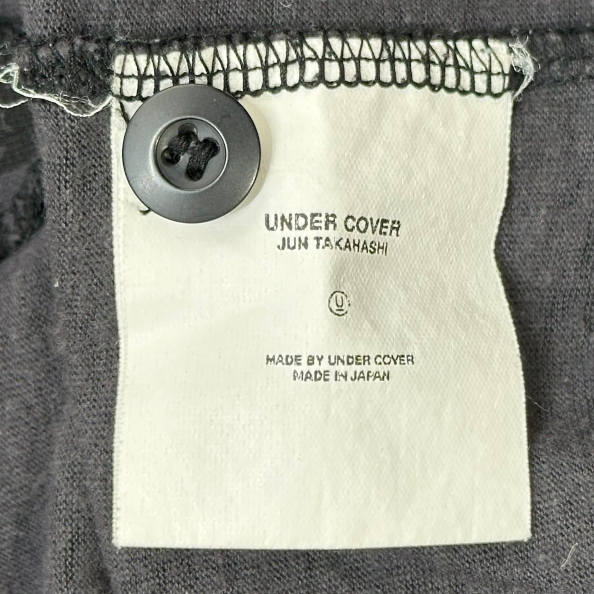 UNDERCOVERISM(アンダーカバイズム) 03SS SCAB期 Hand stitched long sleeve henley neck cut and sew ハンドステッチ 長袖 ヘンリーネック カットソー スキャブ U232 M グレー 00's アーカイブ