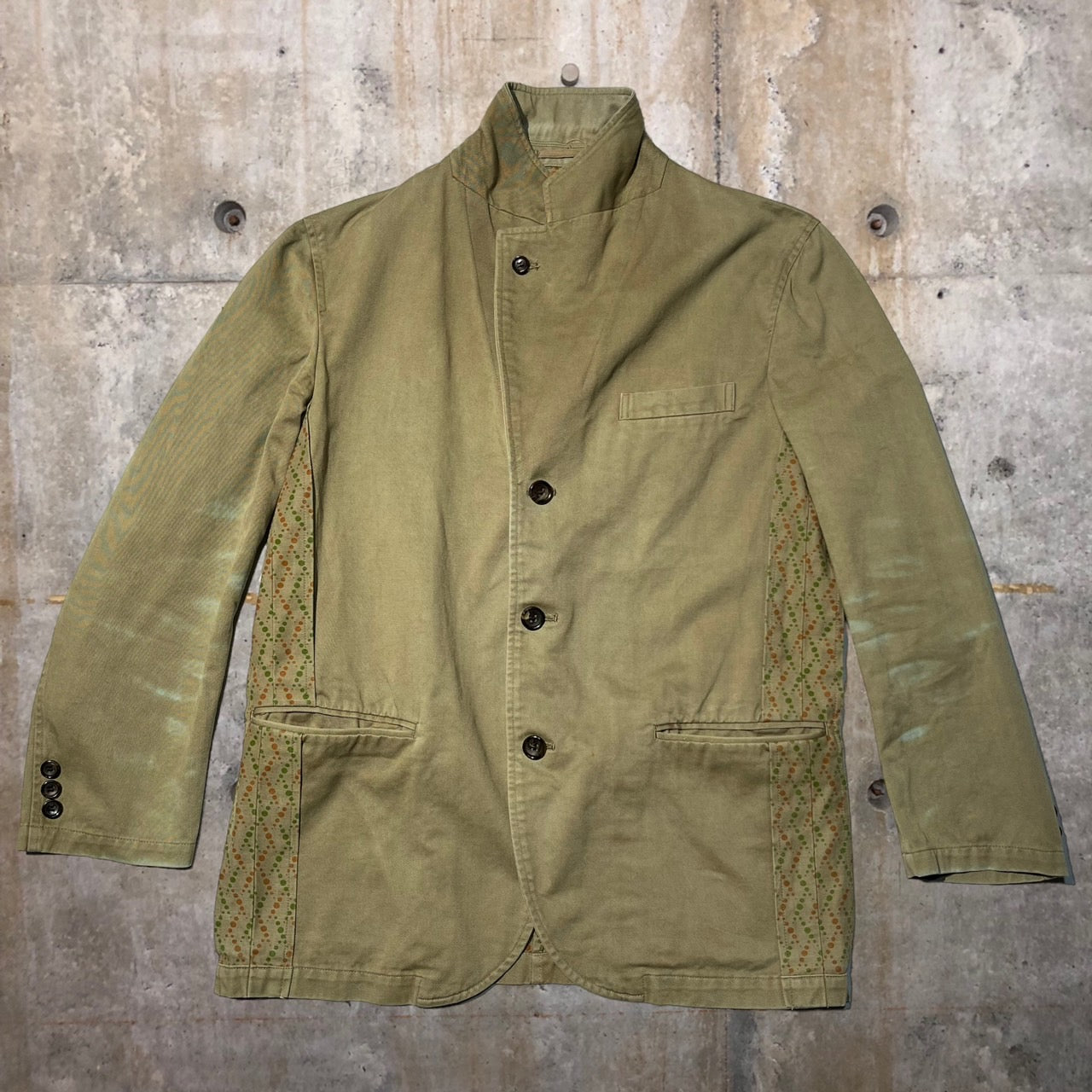 COMME des GARCONS HOMME(コムデギャルソンオム) 02SSコットン3Bジャケット HE-J005 S ベージュ AD2002 田中オム最終期