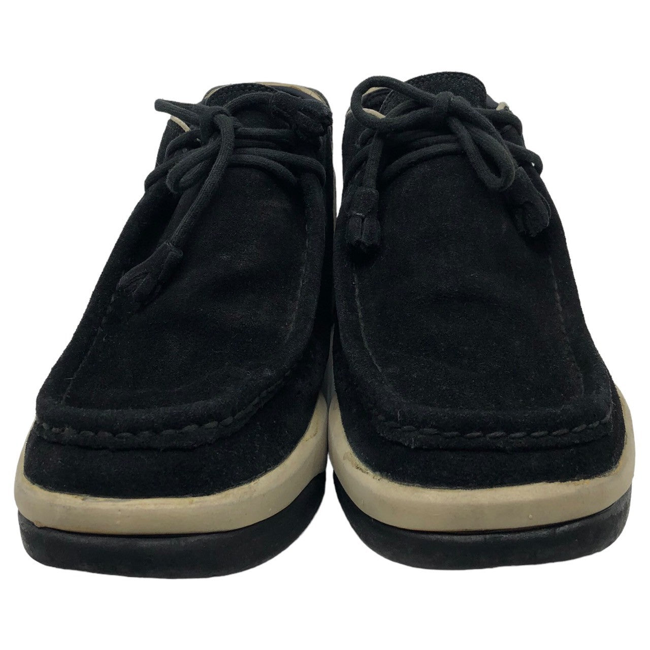 GOOD ENOUGH × VISVIM(グッドイナフ×ビズビム/ヴィズヴィム) POLKE ポルケ チャッカー スニーカー ヌバック 9 ブラック SPLIT 箱付