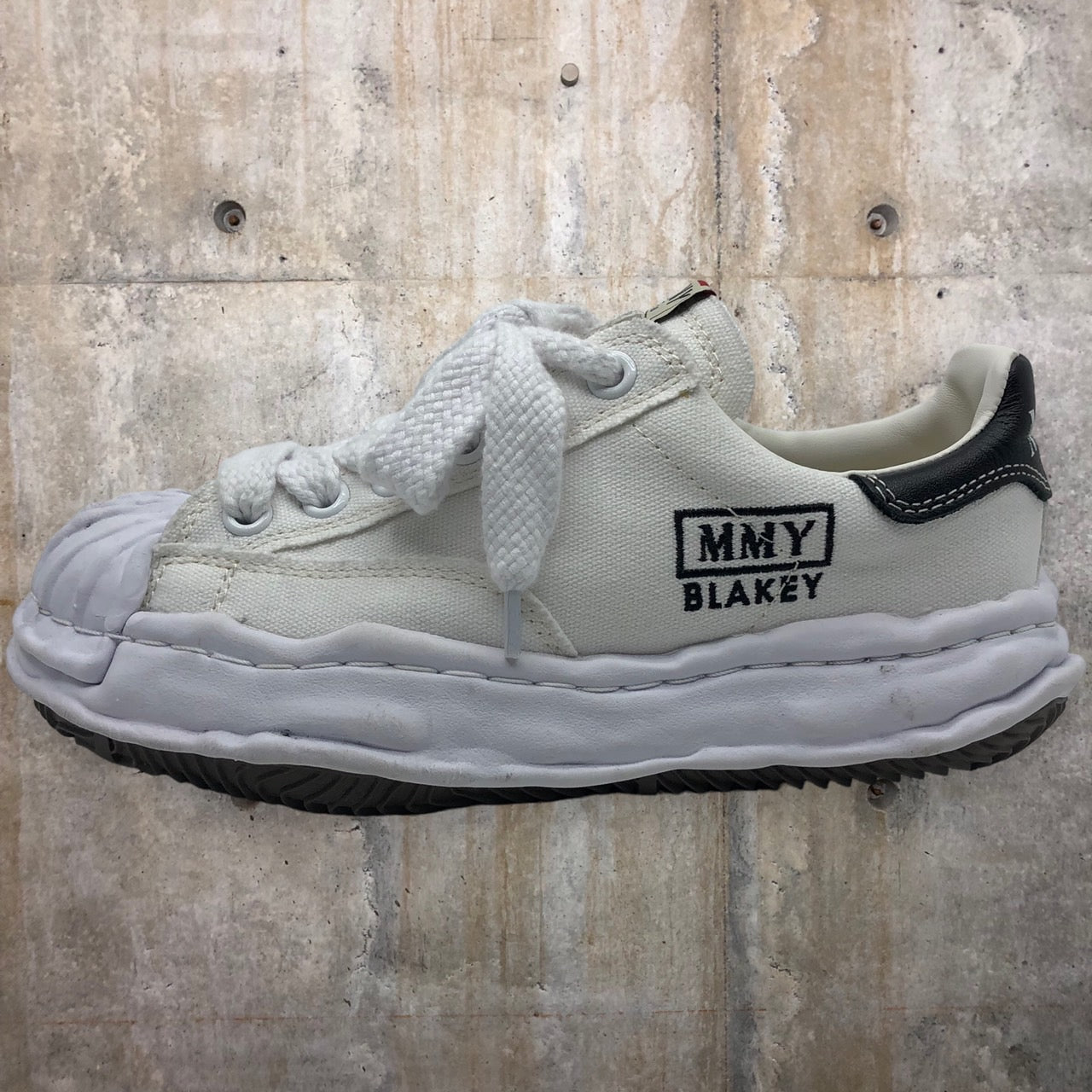 Maison MIHARA YASUHIRO(メゾンミハラヤスヒロ) "BLAKEY" OG Sole Canvas Low-top Sneaker/スパースターモチーフスニーカー A08FW735 38(24cm程度) ホワイト