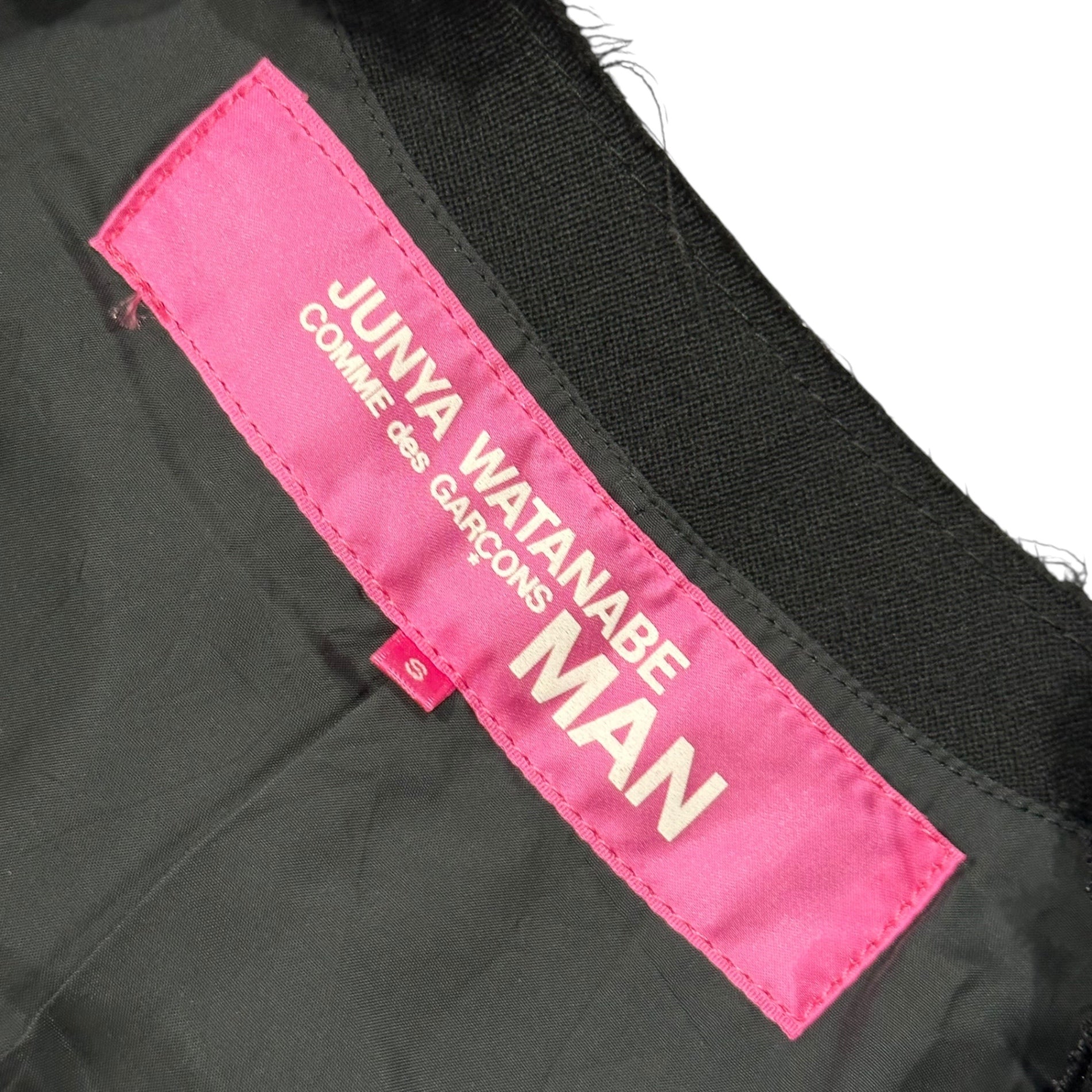COMME des GARCONS JUNYA WATANABE MAN PINK(コムデギャルソンジュンヤワタナベマンピンク) 2005AW Lace No-Collar Inner Jacket インナー レース ノーカラー ジャケット UP-J029 S ブラック AD2005
