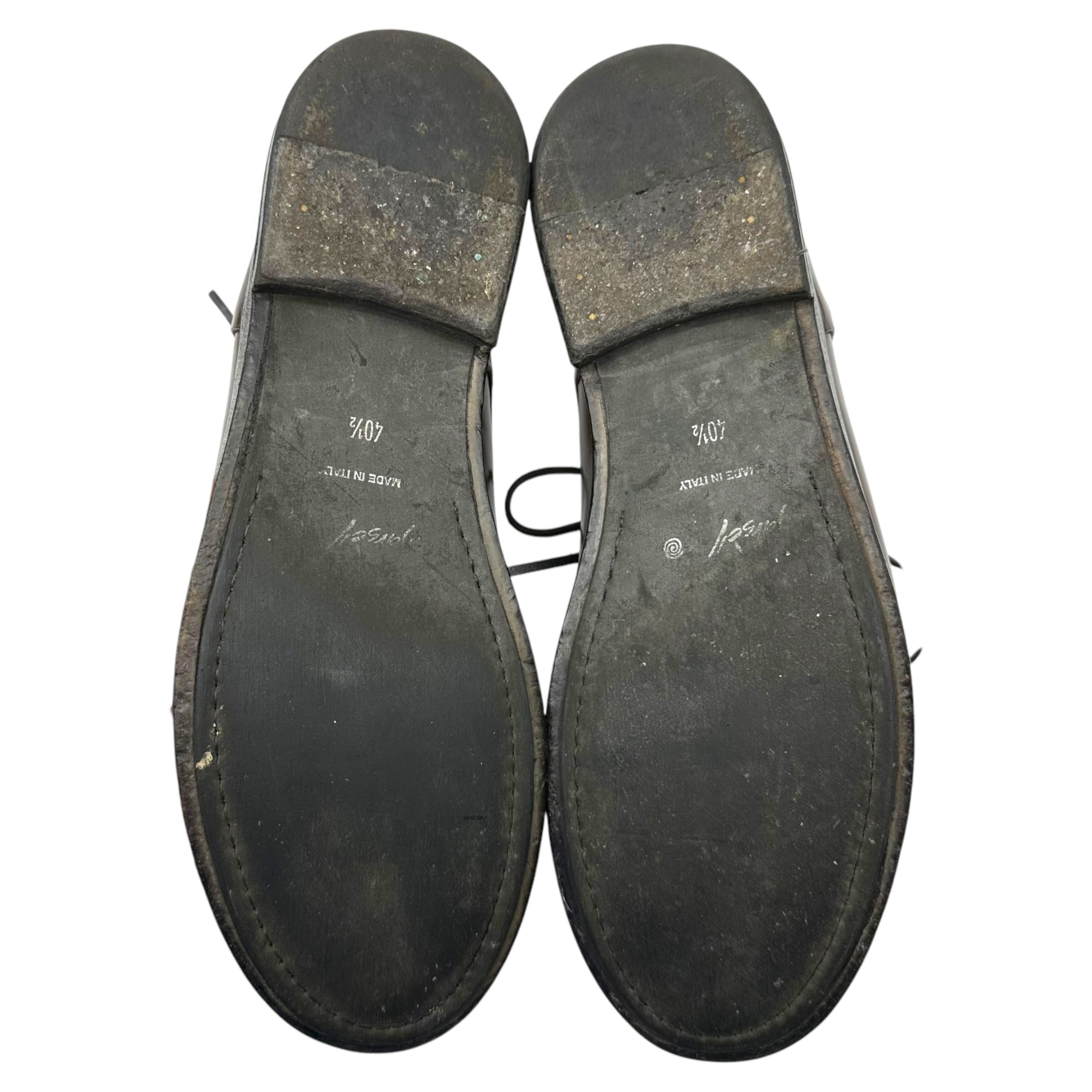 MARSEY(マーシー) Plain toe leather shoes プレーントゥ レザー シューズ MM1343 40 1/2(26.5cm程度) ブラウン イタリア製