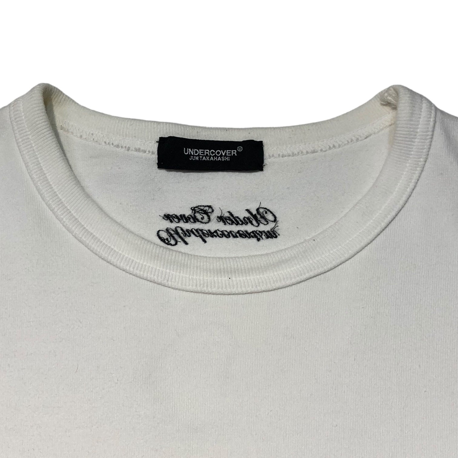 UNDERCOVER×EVANGELION(アンダーカバー×エヴァンゲリオン) 21AW S/S TEE EVA 天竺 エヴァ ロゴ 刺繍 Tシャツ UC2A4801-2 3(L程度) ホワイト