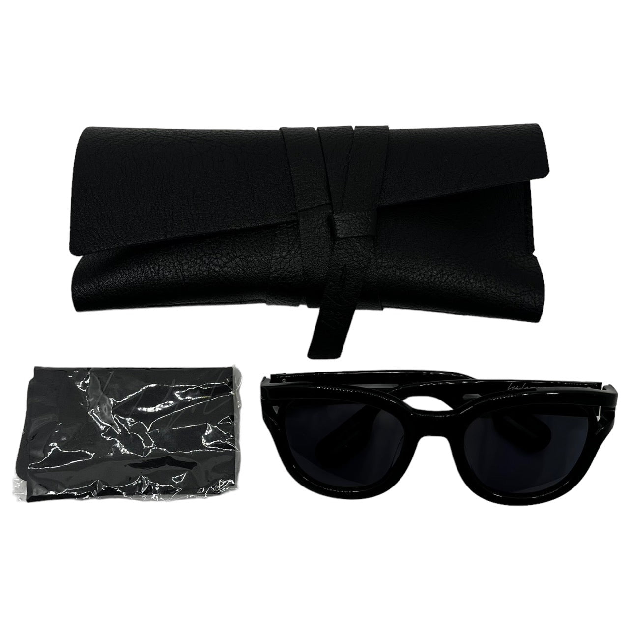 YOHJI YAMAMOTO POUR HOMME(ヨウジヤマモトプールオム) ACETATE METAL SUNGLASSES/アセテートメタルサングラス 20-9003-2 ブラック ケース付