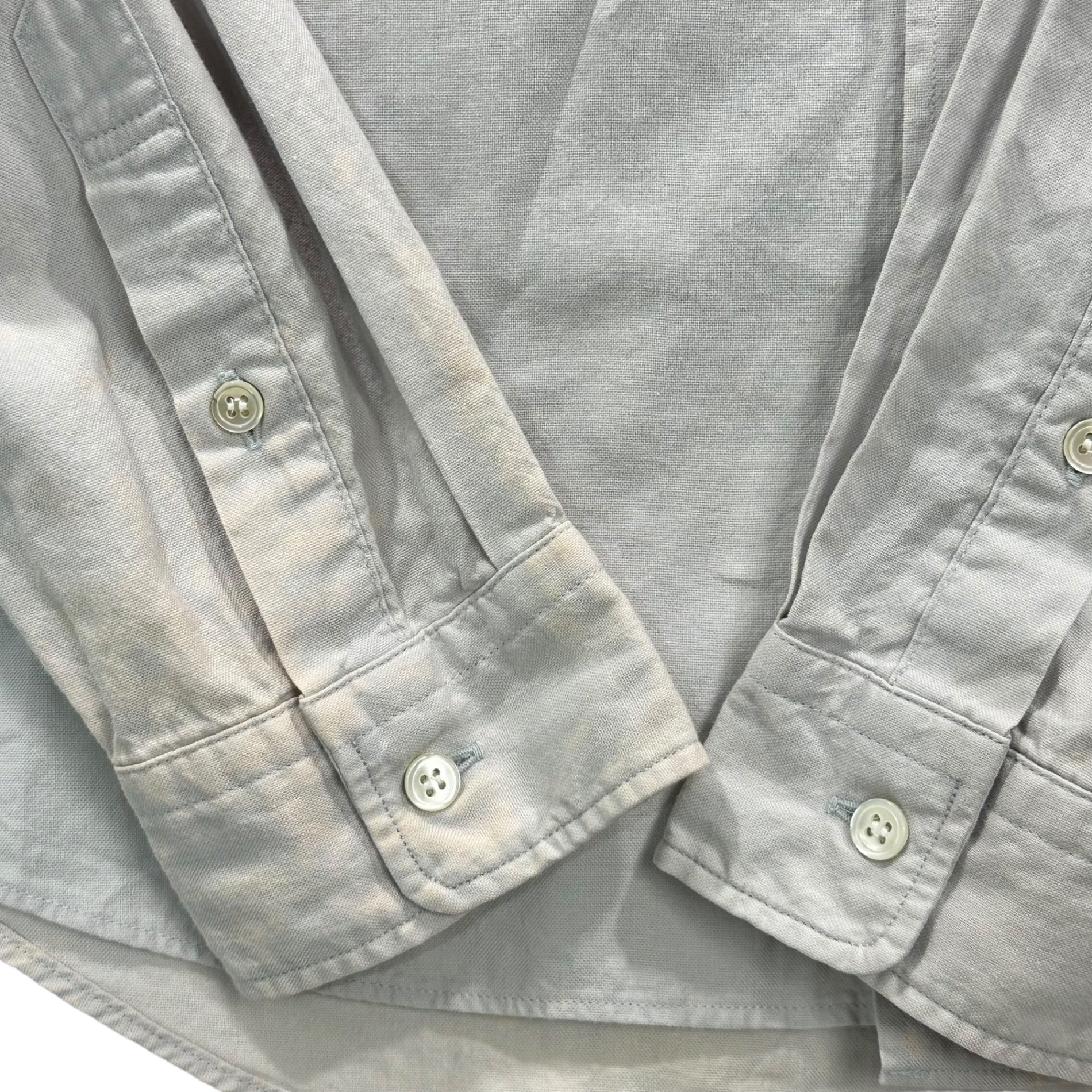 GOODENOUGH(グッドイナフ) 00's Flap Pocket Cotton Button-Down Shirt フラップポケット コットン ボタンダウン シャツ M グレー