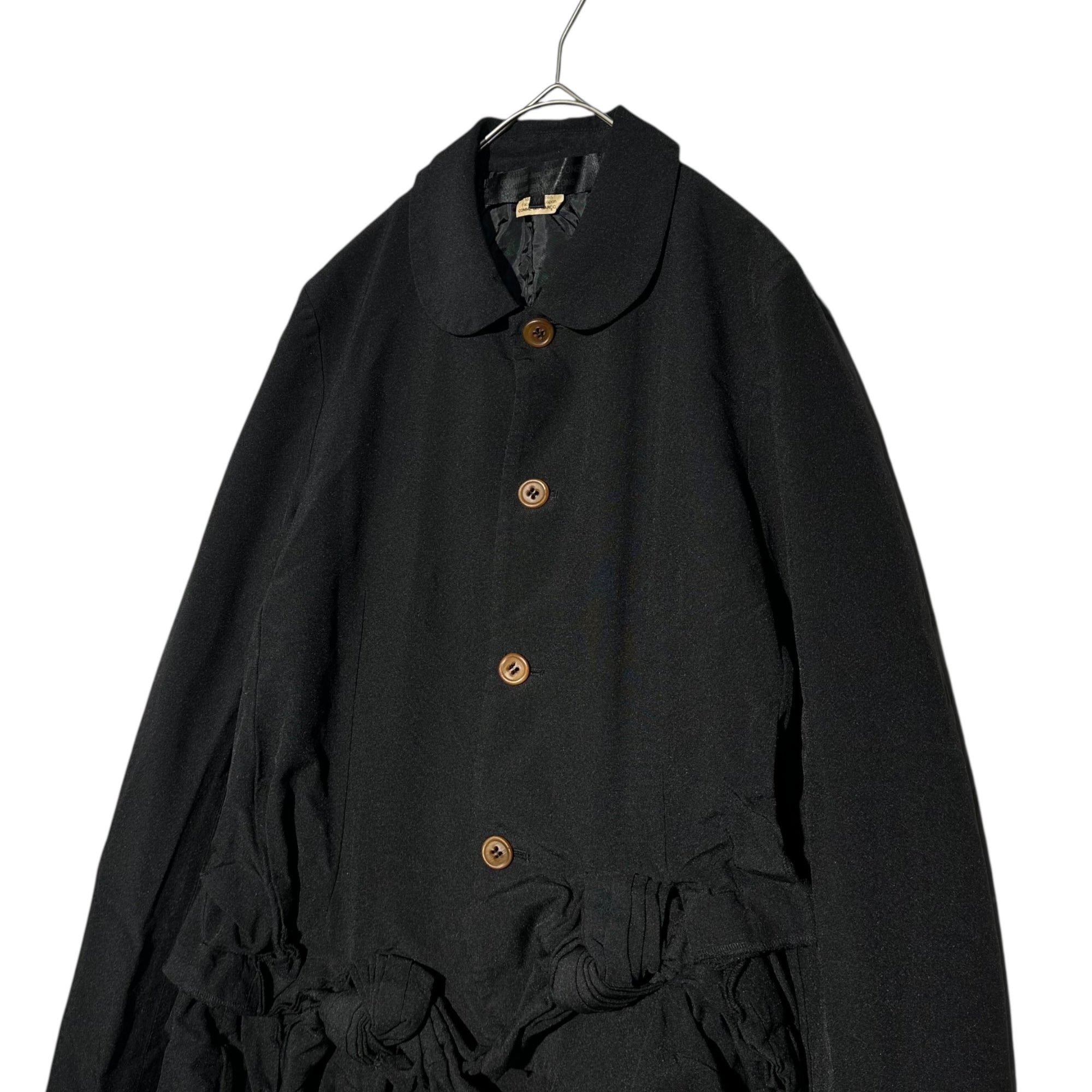 COMME des GARCONS COMME des GARCONS(コムデギャルソンコムデギャルソン) 13AW Round Collar Polyester Ribbon Decorated Jacket 丸襟 ポリエステル リボン 装飾 ジャケット RL-J029 M ブラック AD2013