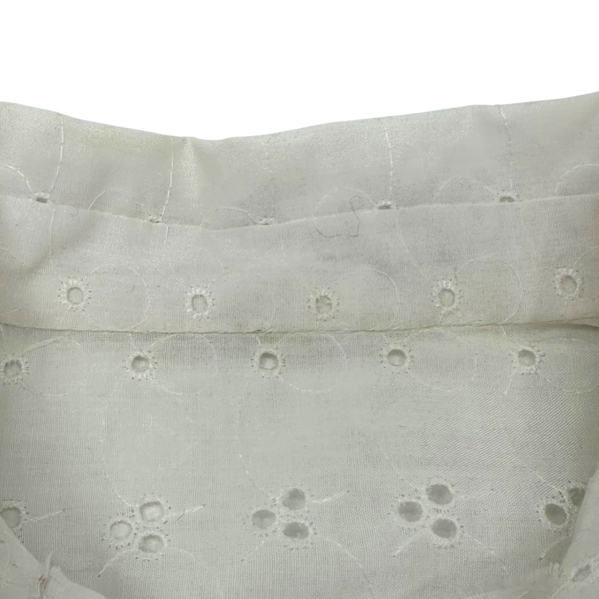 Euro Vintage(ヨーロッパヴィンテージ) Continuer_70's~ scalloped lace cotton blouse/スカラップレースコットンブラウス 表記なし(Lサイズ程度) ホワイト