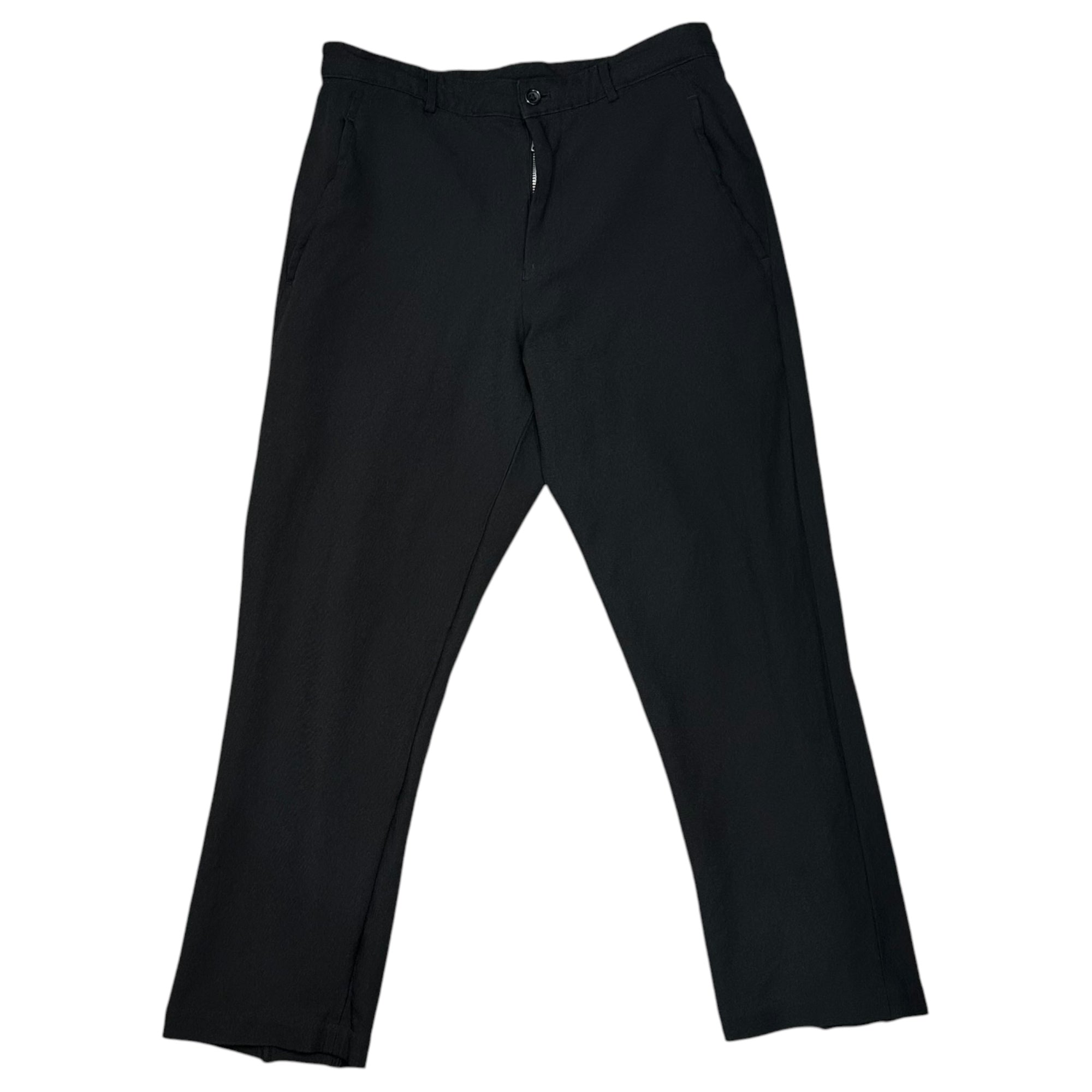 BLACK COMME des GARCONS(ブラックコムデギャルソン) 2019SS Back-Zip Polyester Bondage Pants バックジップ ポリエステル ボンテージ パンツ 1C-P012 ブラック AD2018