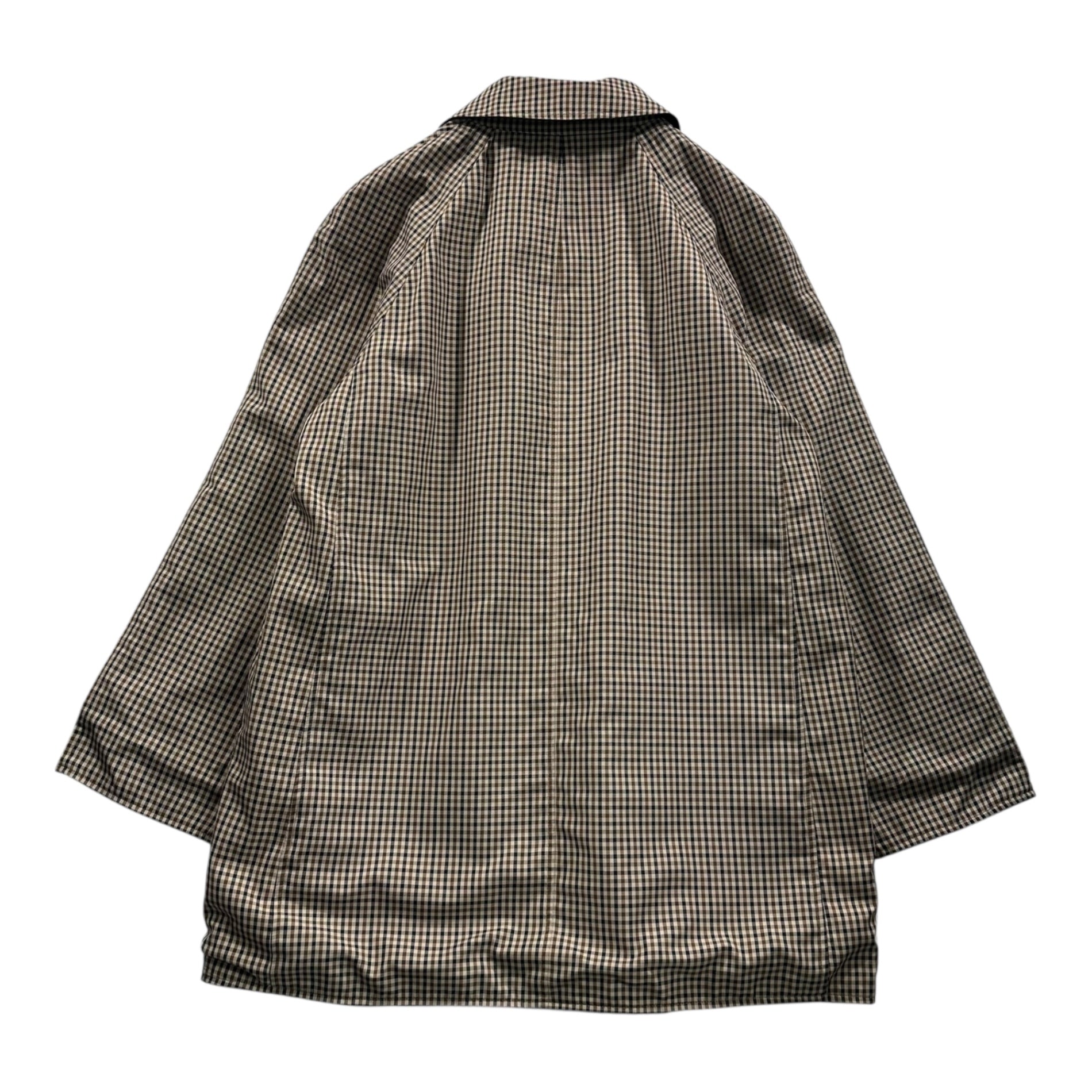 Aquascutum(アクアスキュータム) 90's Vintage Club Check Reversible Half Coat 90年代 ヴィンテージ クラブチェック リバーシブル ハーフ コート L程度 ベージュ×ネイビー×ブラック