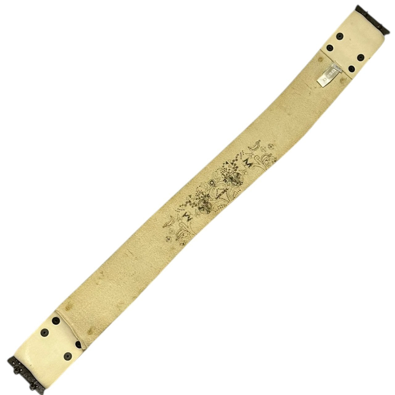 DIESEL(ディーゼル) 00's Ethnic buckle leather belt エスニック 民族調 バックル レザー ベルト Y2K アイボリー