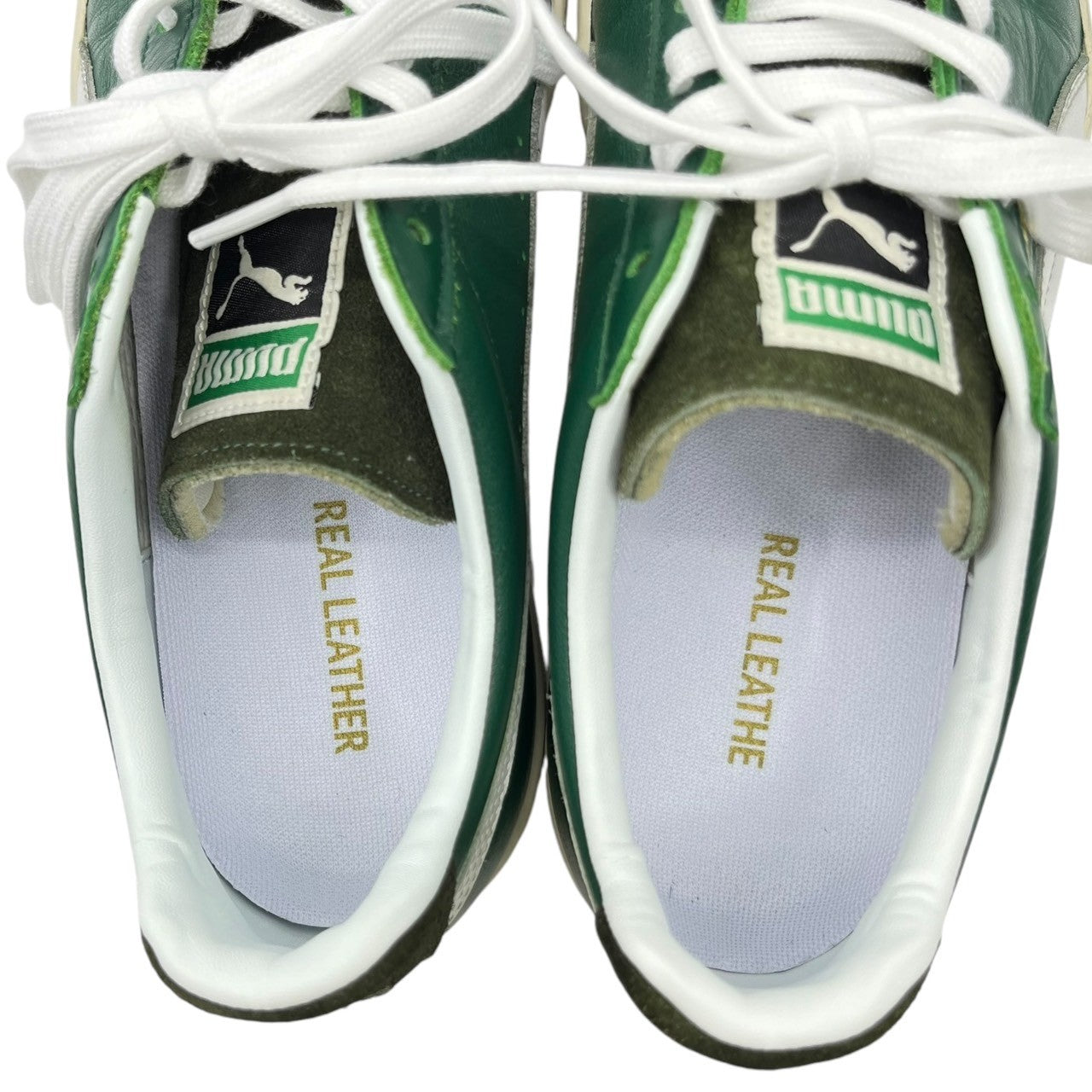 PUMA×ATMOS×SOMA(プーマ×アトモス×ソーマ) MADE IN JAPAN SUEDE VTG MIJ スウェード ローカット スニーカー 394682-01 26cm グリーン×ホワイト 箱付 コラボ