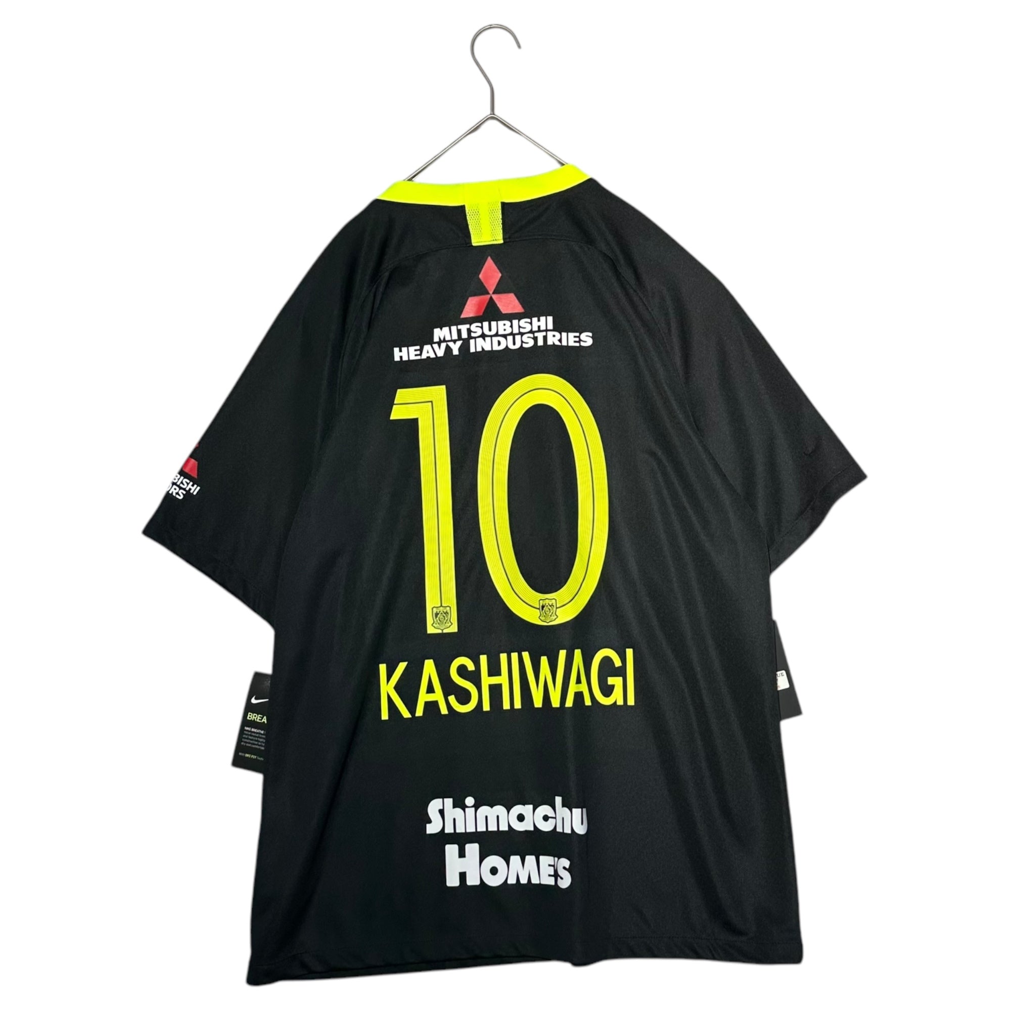 NIKE(ナイキ) 2019 浦和レッズ ”10 KASHIWAGI” 柏木 陽介 オーセンティック アウェイ 半袖 ユニフォーム AQ4449-010 3XL ブラック×イエロー ゲーム シャツ Jリーグ URAWA