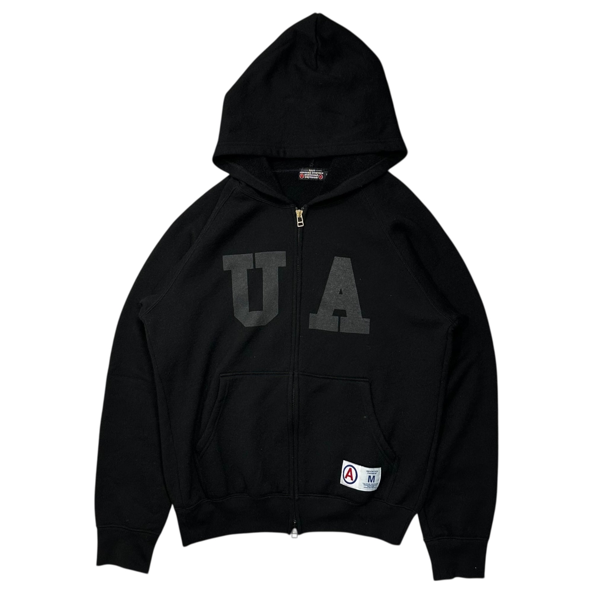 AFFA(エーエフエフエー) UA LOGO WOOL MIX ZIP HOODIE ロゴ ウール混 ジップ アップ パーカー FA7A10 M ブラック