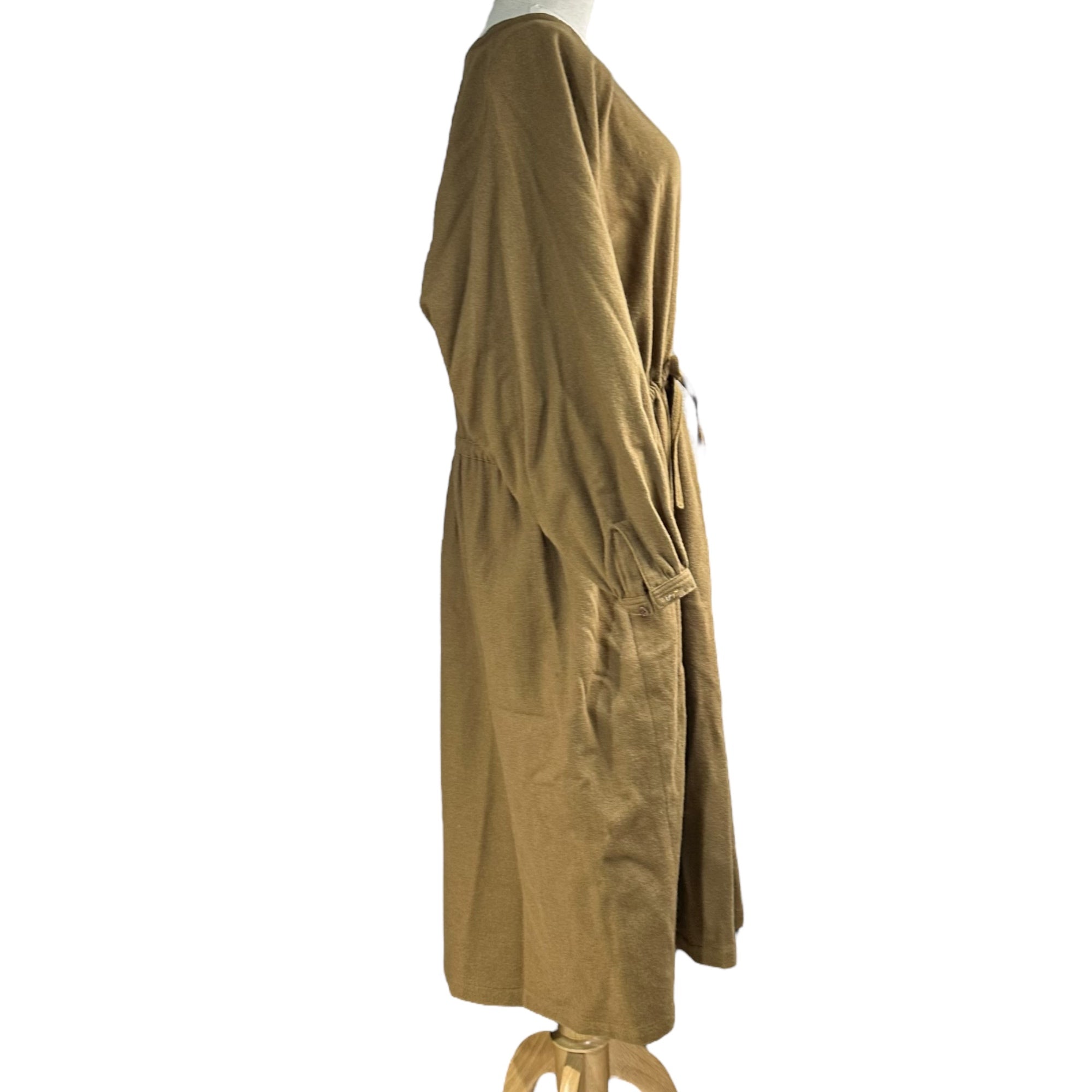 Y's(ワイズ) 70's Vintage Wool Raglan Sleeve Smock Dress 70年代 ヴィンテージ ウール ラグランスリーブ スモック ワンピース 9号(M~L) キャメル 最初期タグ