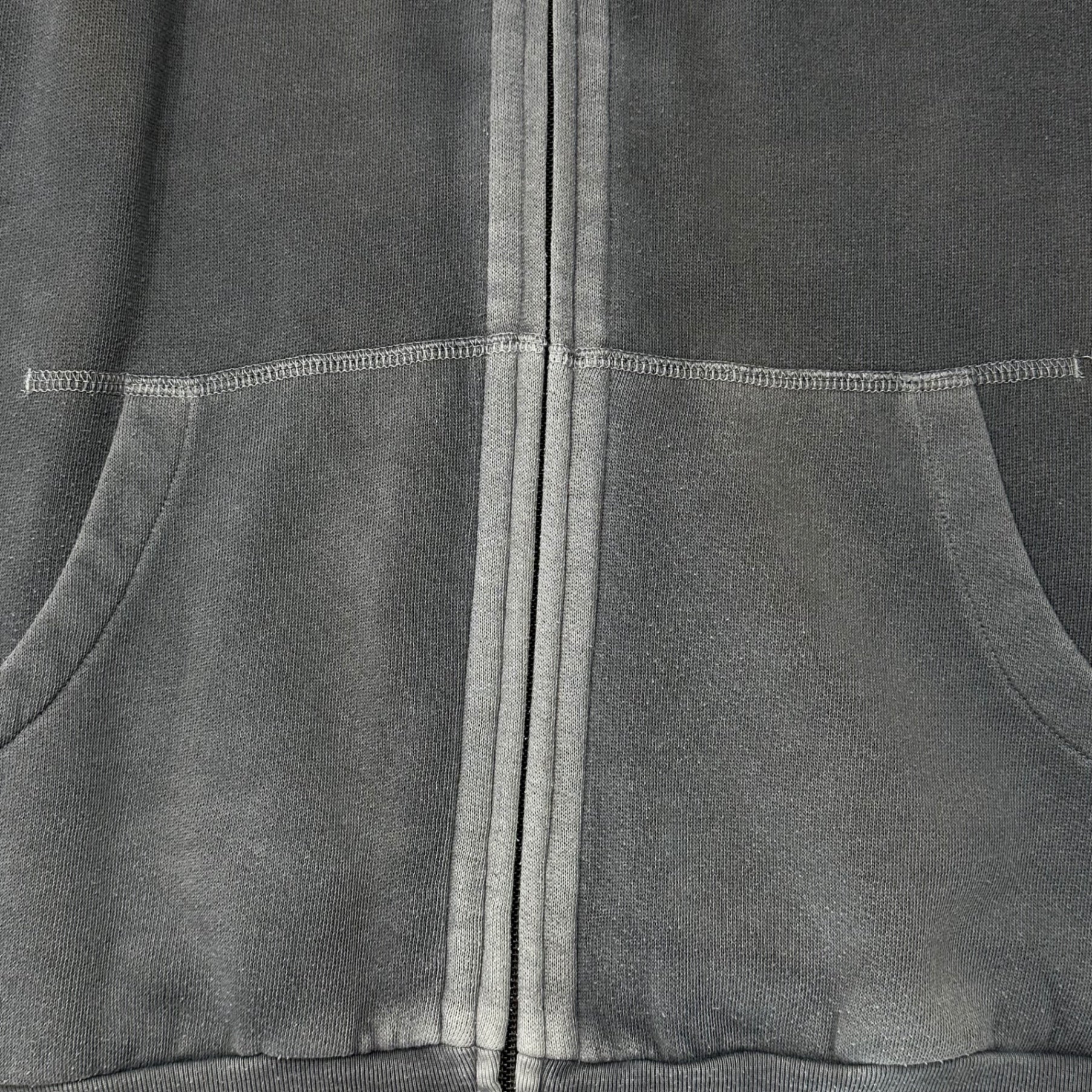 HYSTERIC GLAMOUR(ヒステリックグラマー) 19aw Logo print zip hoodie ロゴ プリント ジップ パーカー フーディ 02193CF06 M グレー×イエロー