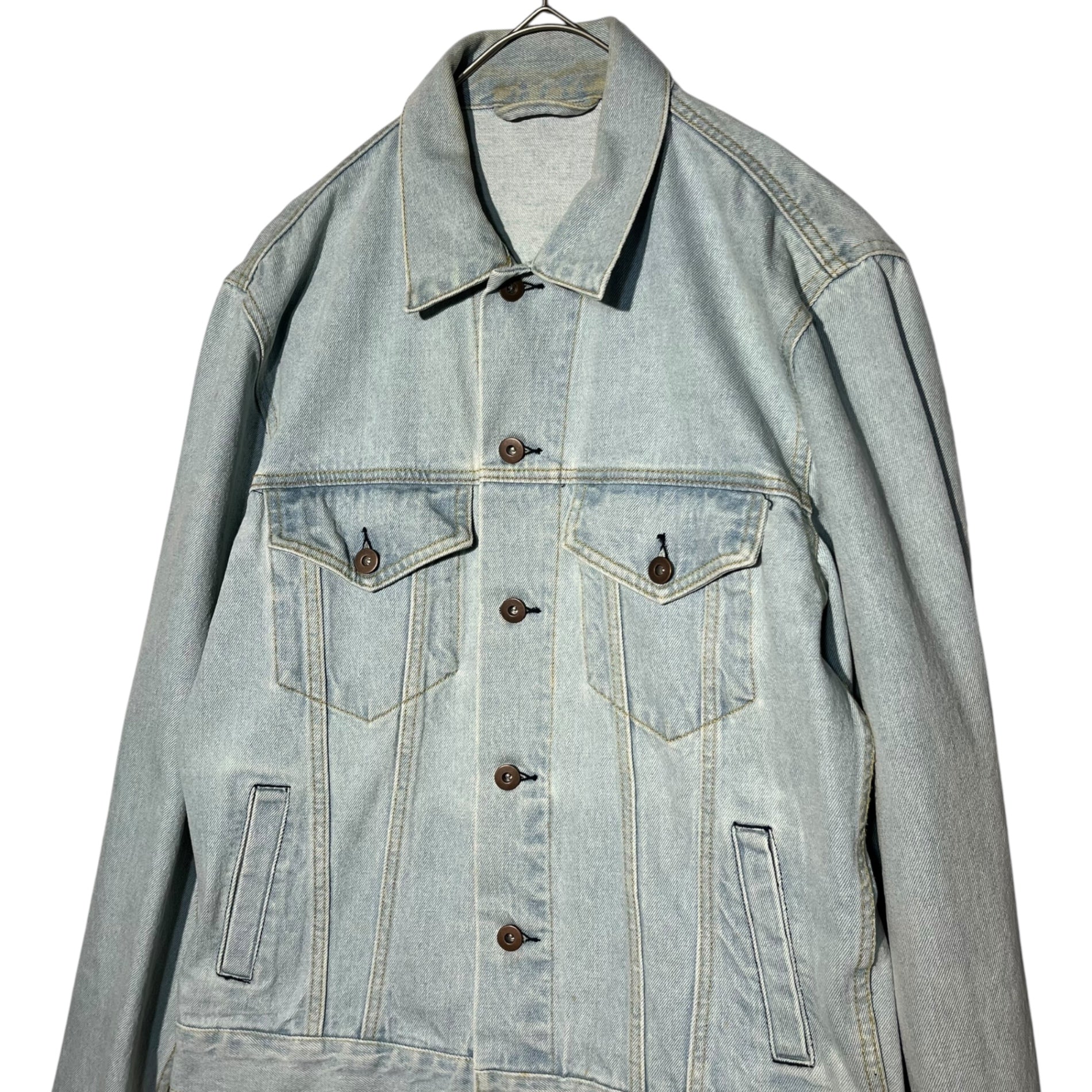 +8 PARIS ROCK(プラスエイトパリスロック) Remake back paint denim jacket リメイク バック ペイント デニム ジャケット 表記無し(FREE) ライトインディゴ